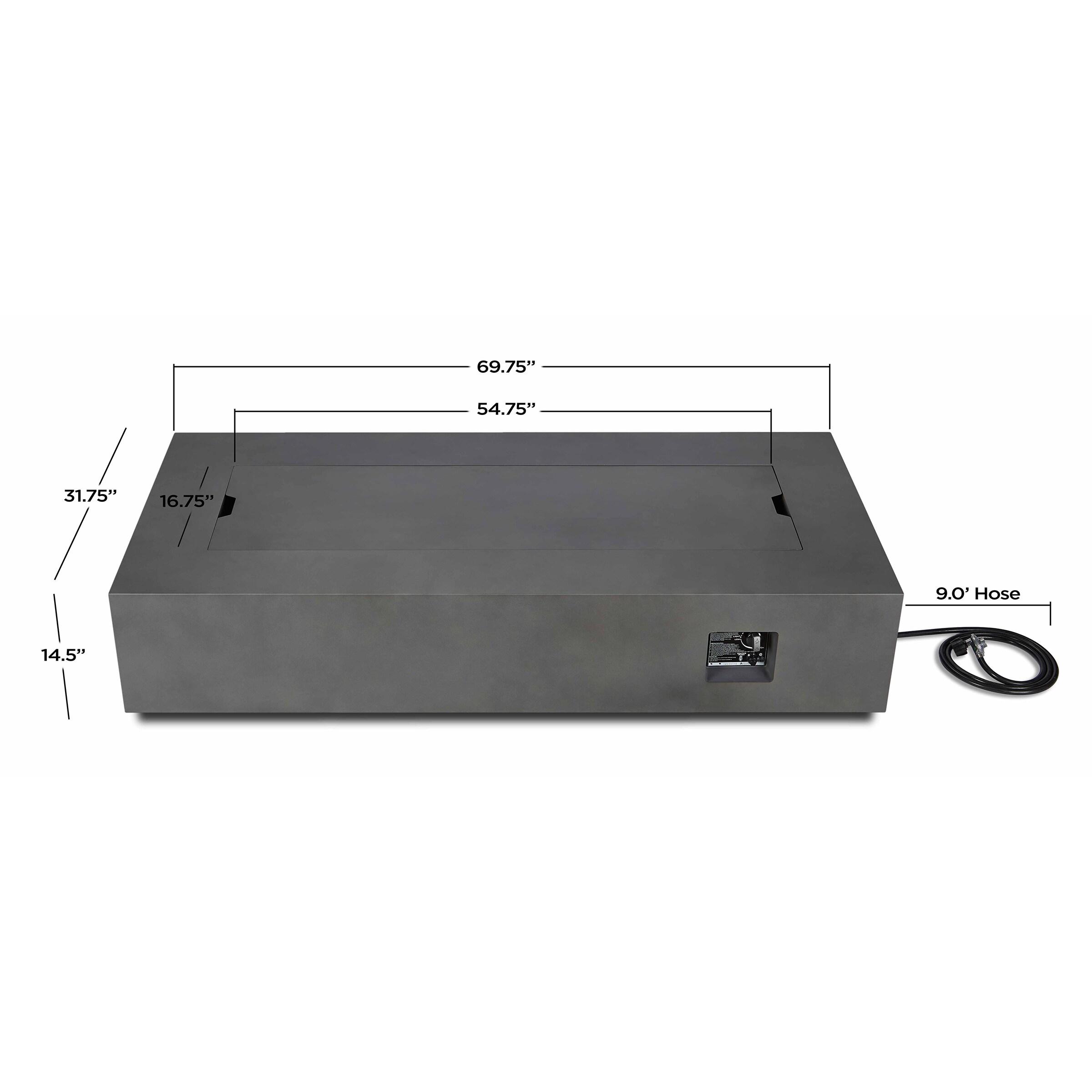 AEGEAN Propane / Natural Gas Outdoor Fire Pit Table