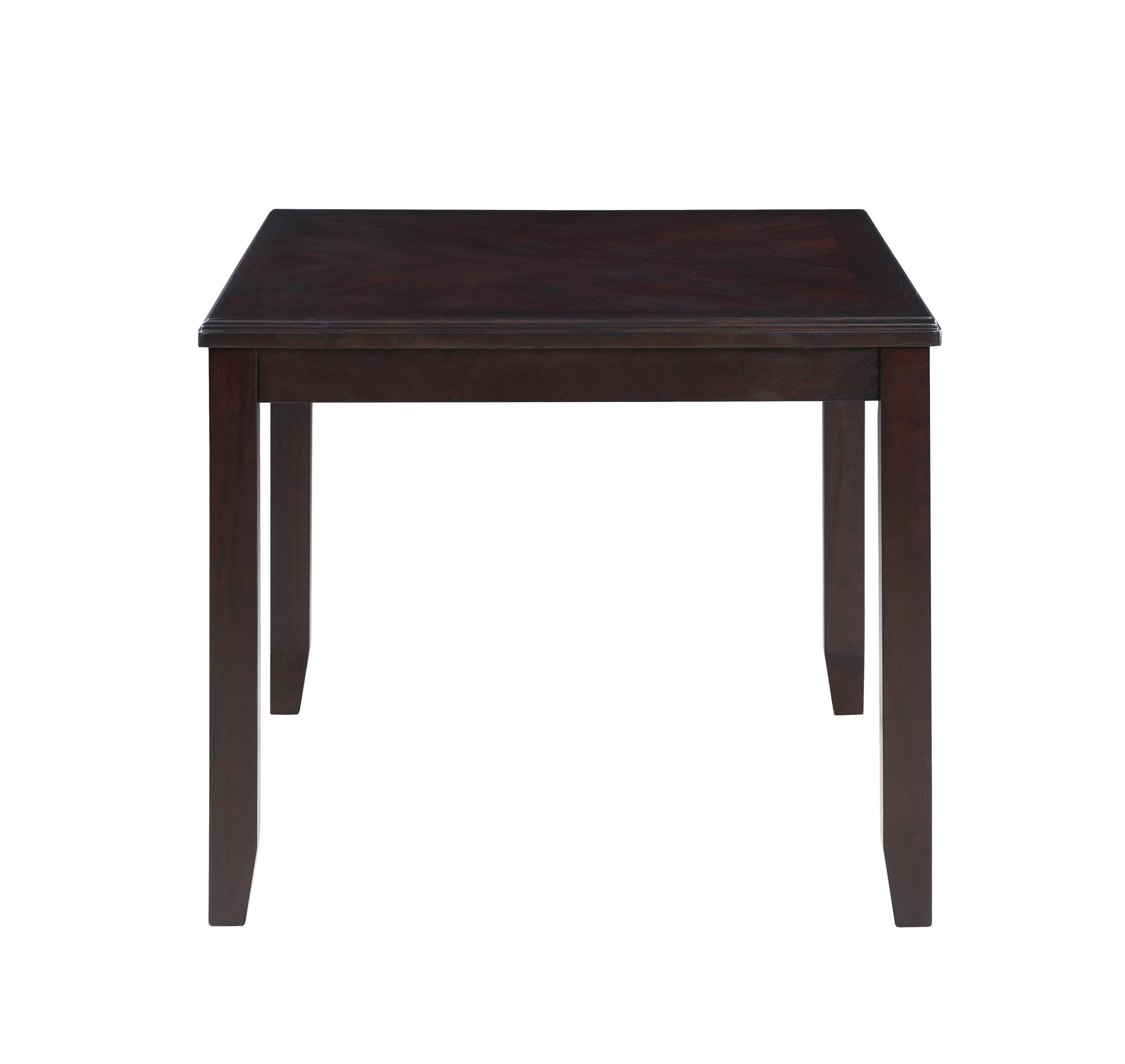 New Classic Furniture Gia Dining Collection with 48" Dining Table, 4 Cushioned Chairs, Veneer Tabletop and Solid Rubberwood Construction, Ebony