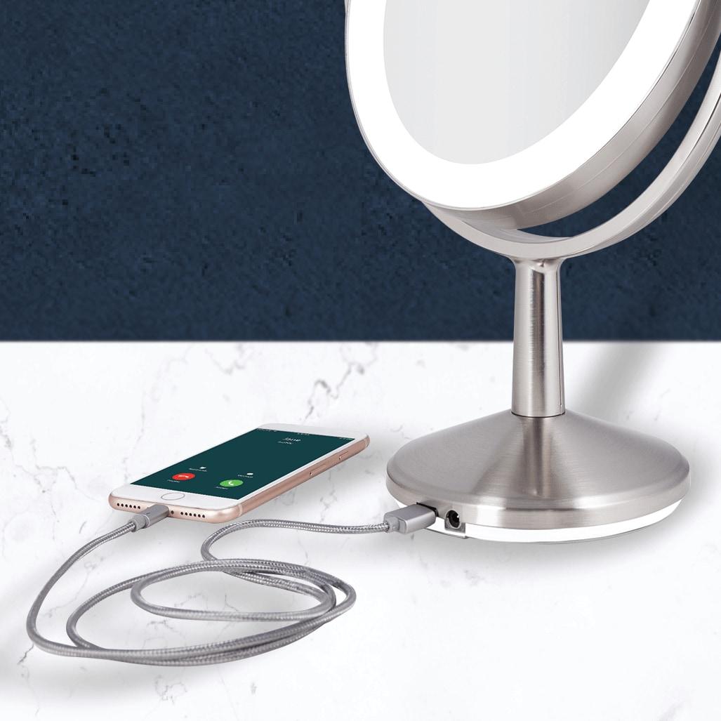 Zadro Newport LED Lighted Makeup Mirrors w/ Magnification & Touch Pad