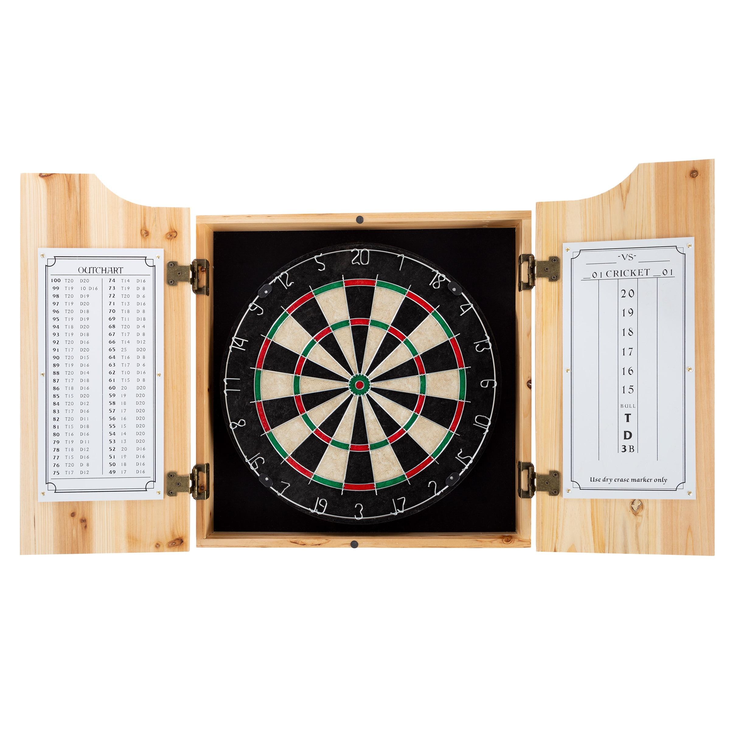 Trademark Global NBA Trademark Global Bristle Dartboard And Cabinet Set (Darts Included)