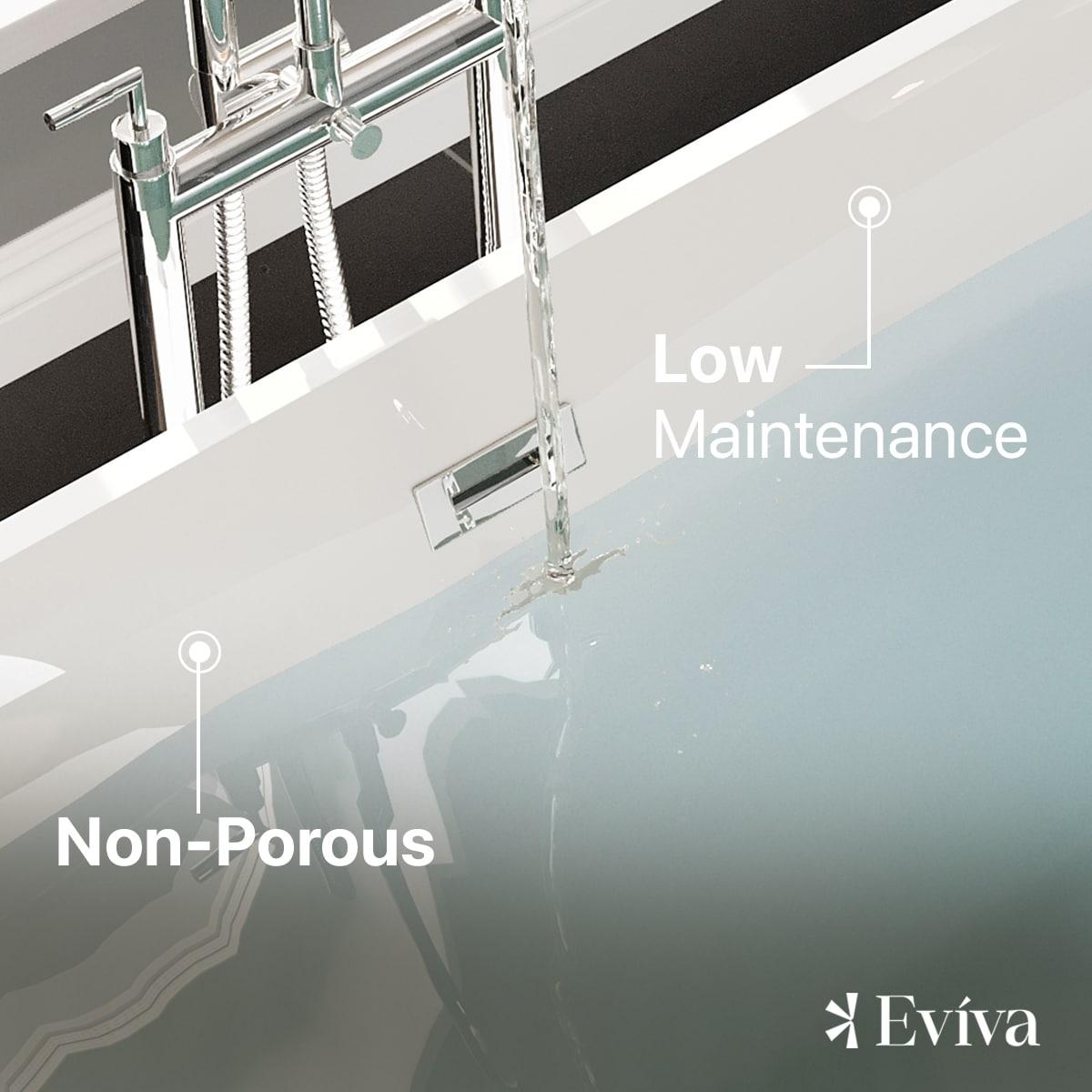 Aries 59'' x 32'' Freestanding Soaking Acrylic Bathtub