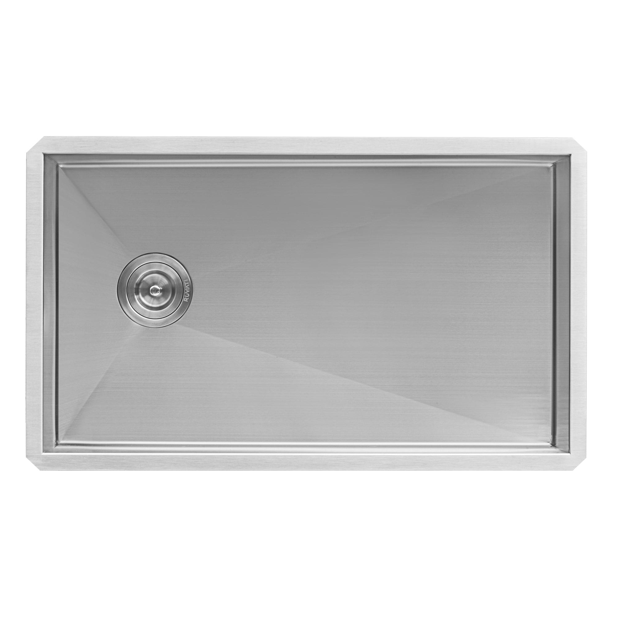 Ruvati Slope Bottom Offset Drain Reversible Kitchen Sink Undermount Stainless Steel