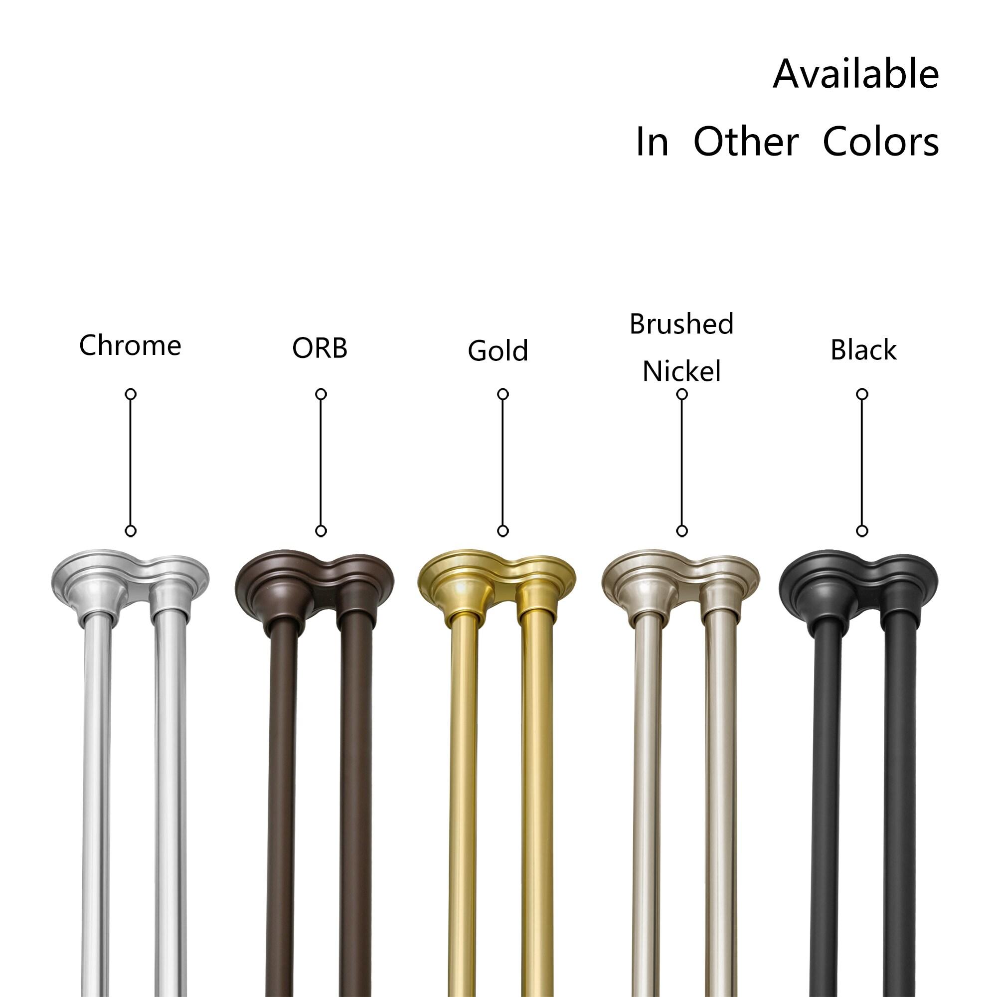 72'' Straight Tension Shower Curtain Rod & Hook Set