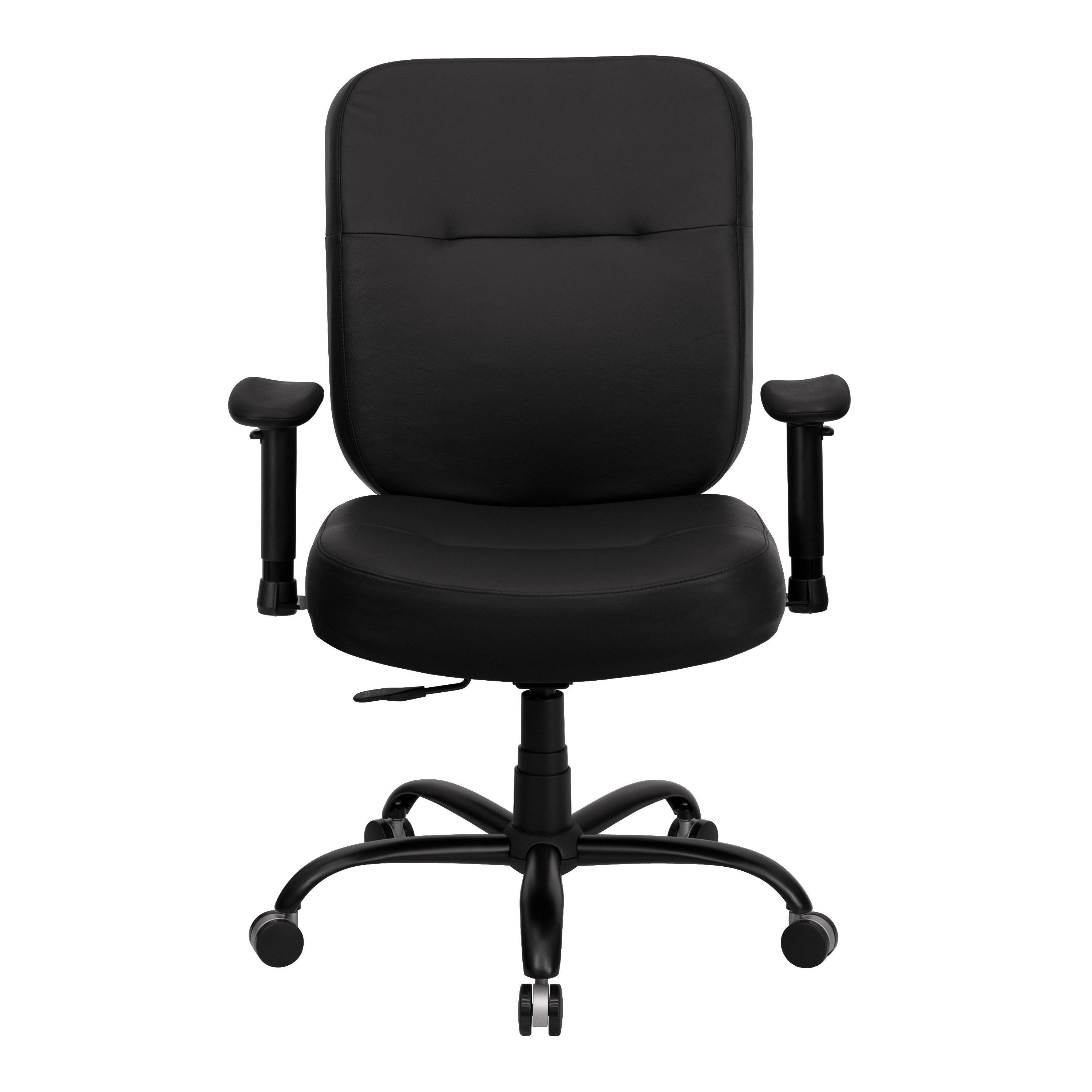 BizChair High Back 360 Degree Swivel and Adjustable Armrest Office Desk Chair, Black