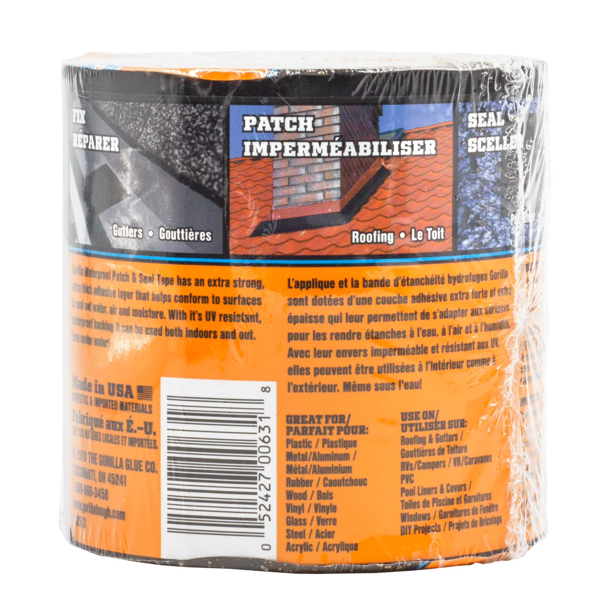 Gorilla 4 in. W X 10 ft. L Black Waterproof Repair Tape