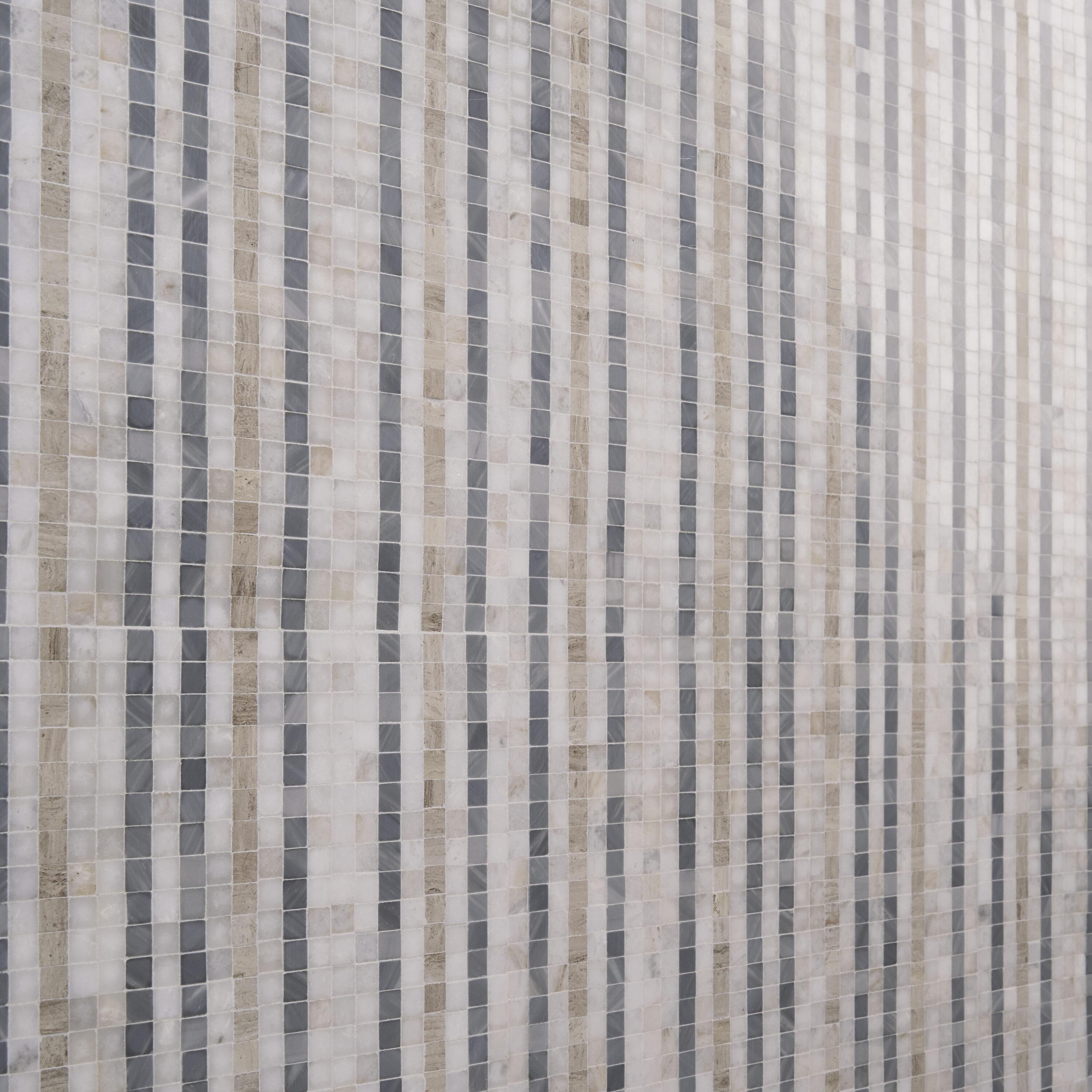 Minute 12" x 12" Marble Grid Wall & Floor Tile