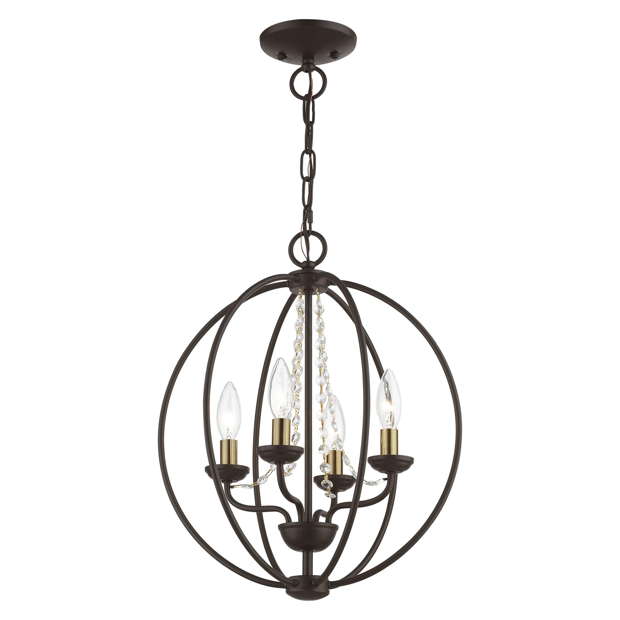Livex Lighting Arabella 4 - Light Chandelier in  Bronze/Antique Brass