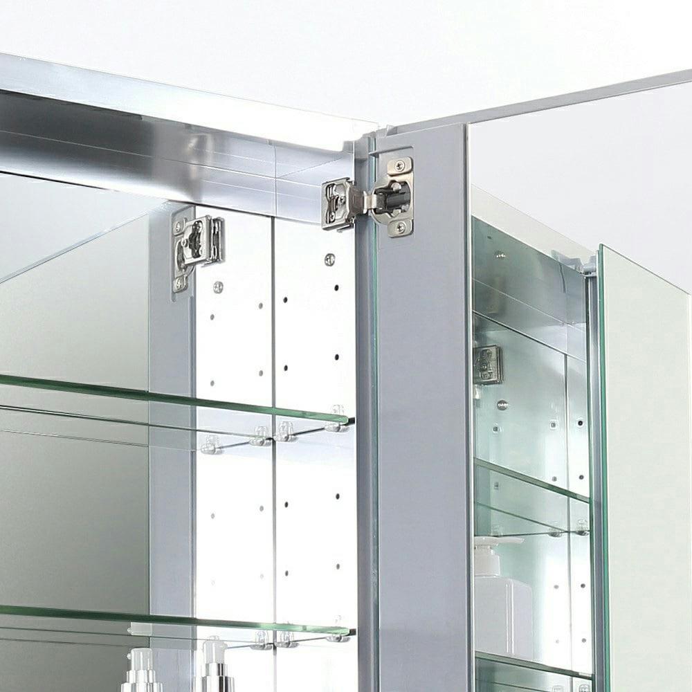 Senza Recessed/Surface Mount Rectangular Frameless Bathroom Medicine Cabinet