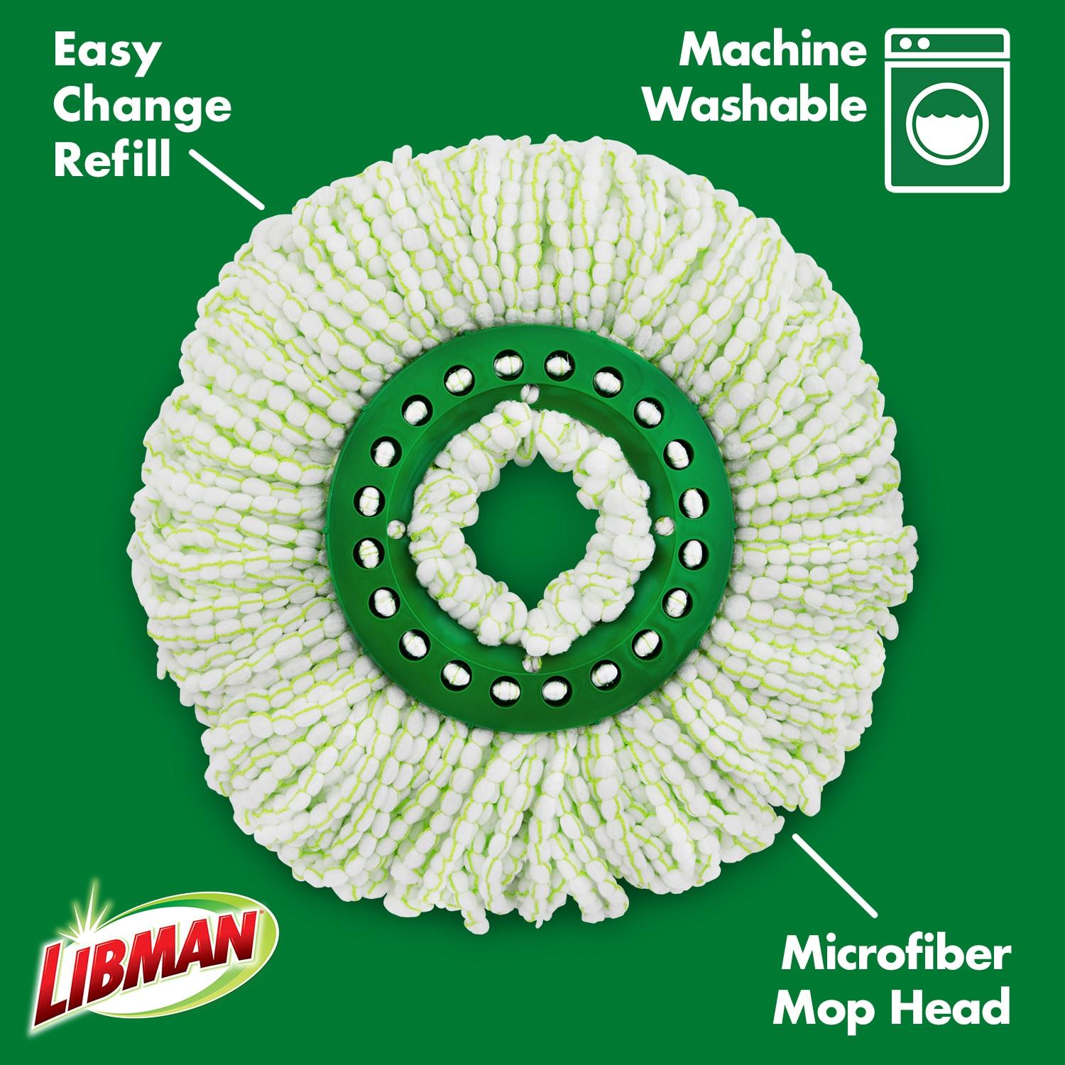 Libman Tornado Spin Mop and Bucket System | All-in-One Floor Cleaning Kit with Advanced Microfiber Head