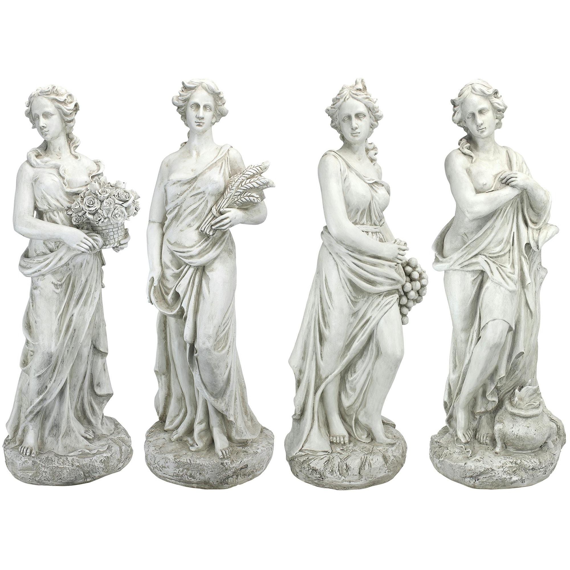 4 Piece Goddesses of the Four Seasons Statue Set