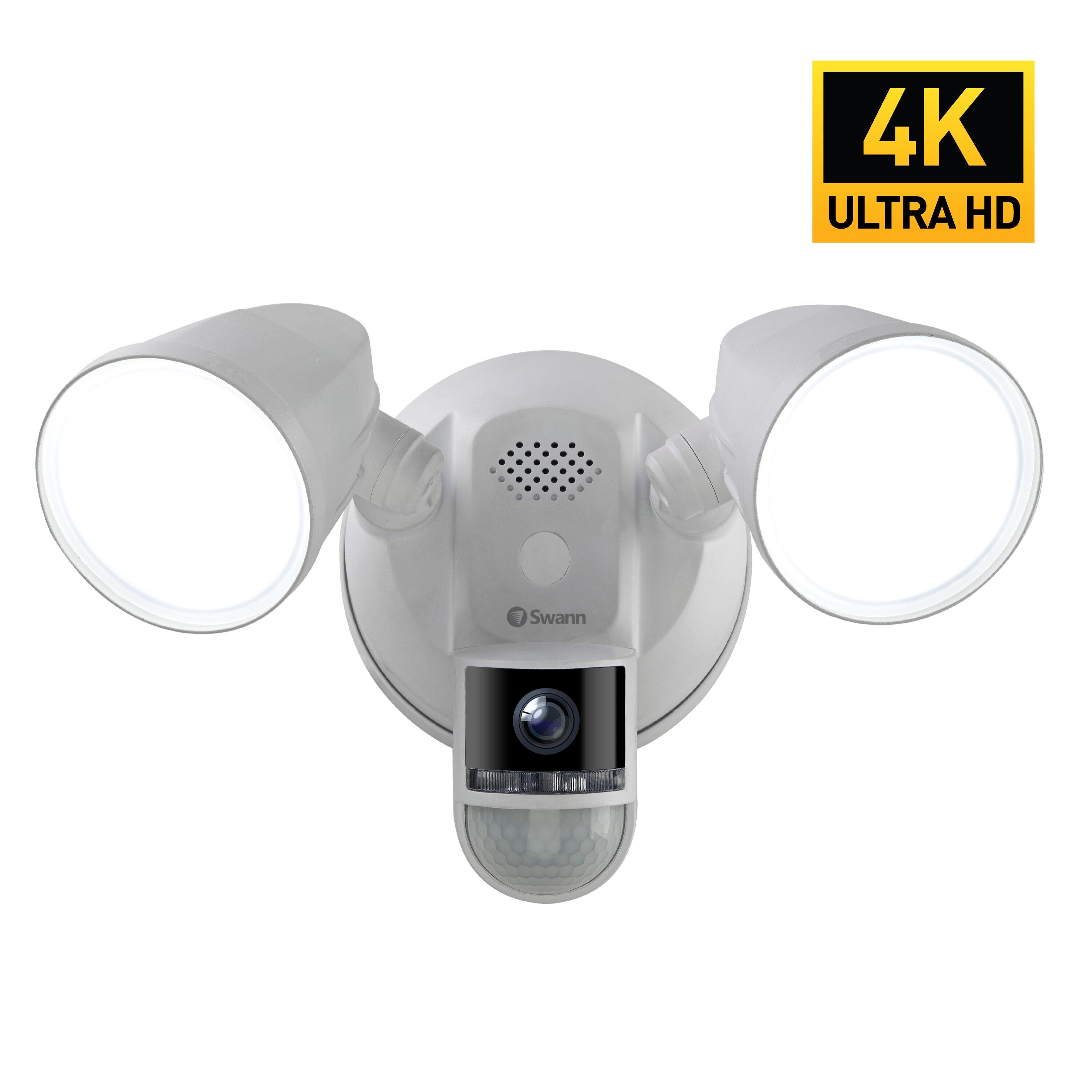 Swann 4K UHD Wired 2600 Lumen Outdoor WiFi Motion Security Floodlight Camera