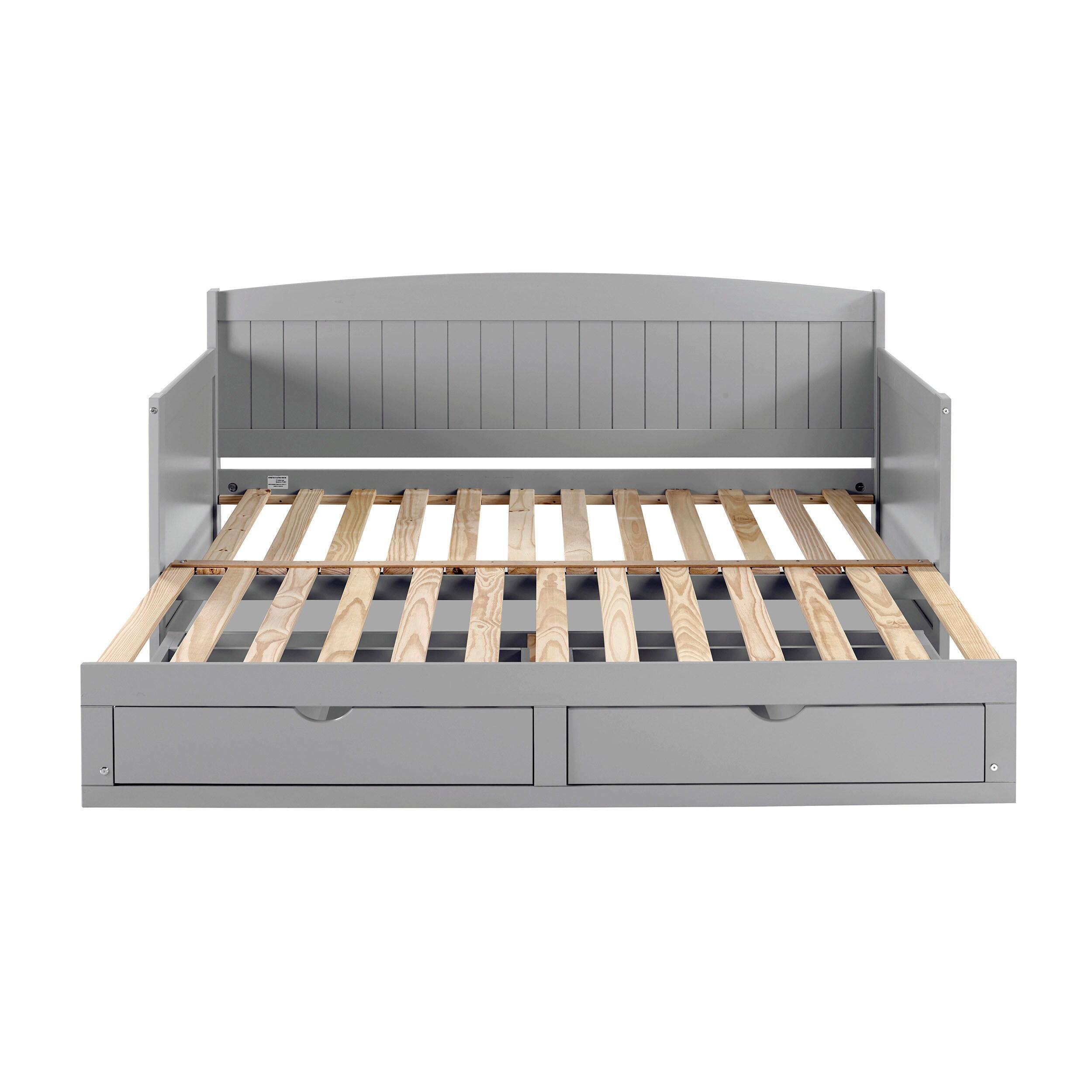 Alaterre Furniture King Harmony Kids' Daybed with Conversion Dove Gray