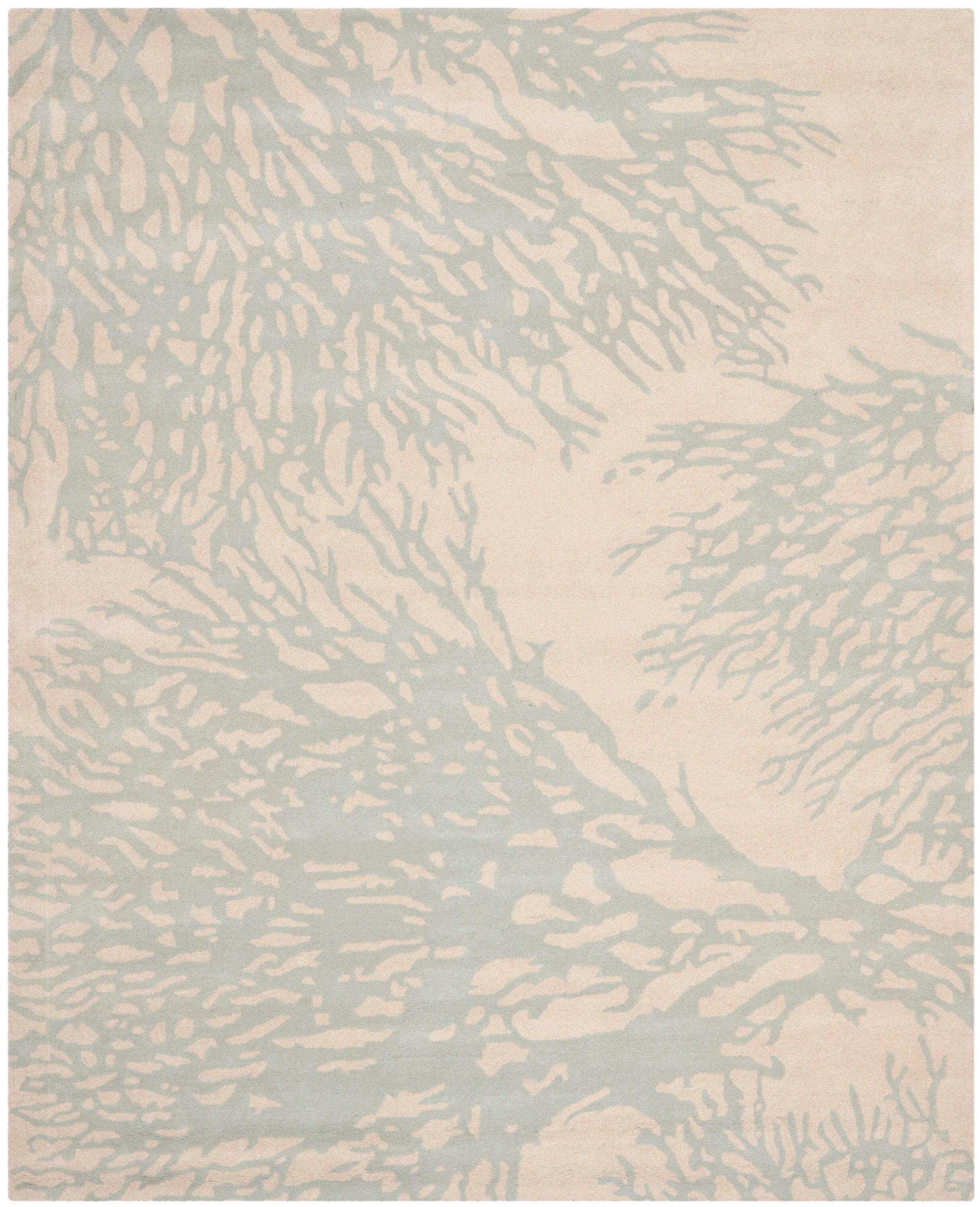 Bella BEL115 Hand Tufted Area Rug - Beige/Blue - 8'9"x11'9" - Safavieh..