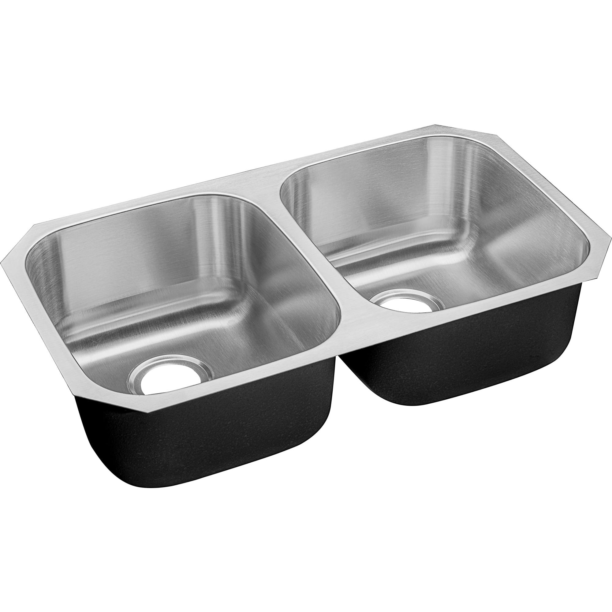 18.5'' L Undermount Double Bowl Stainless Steel Kitchen Sink