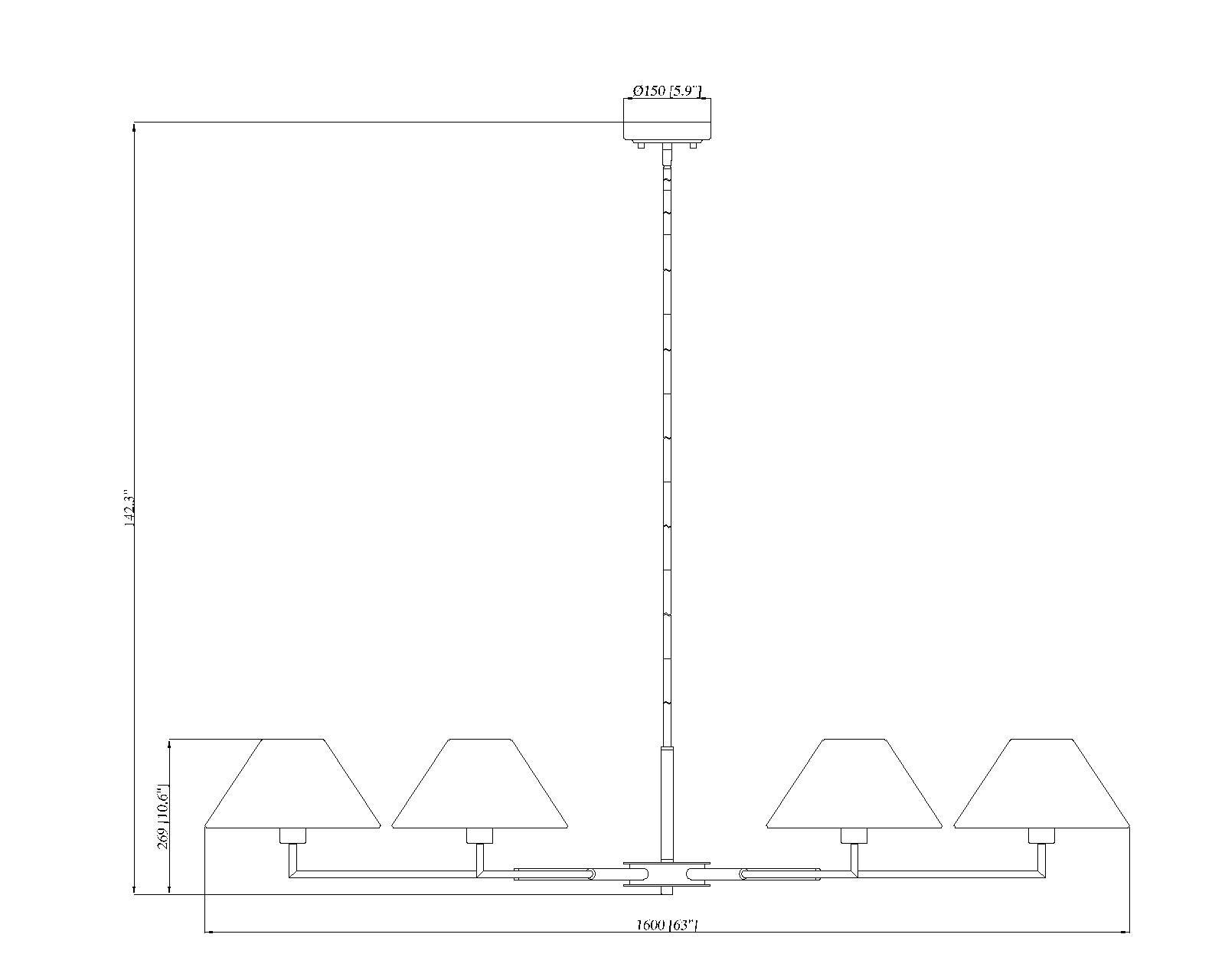 Z-Lite Leila 6 - Light Chandelier in  Brushed Nickel