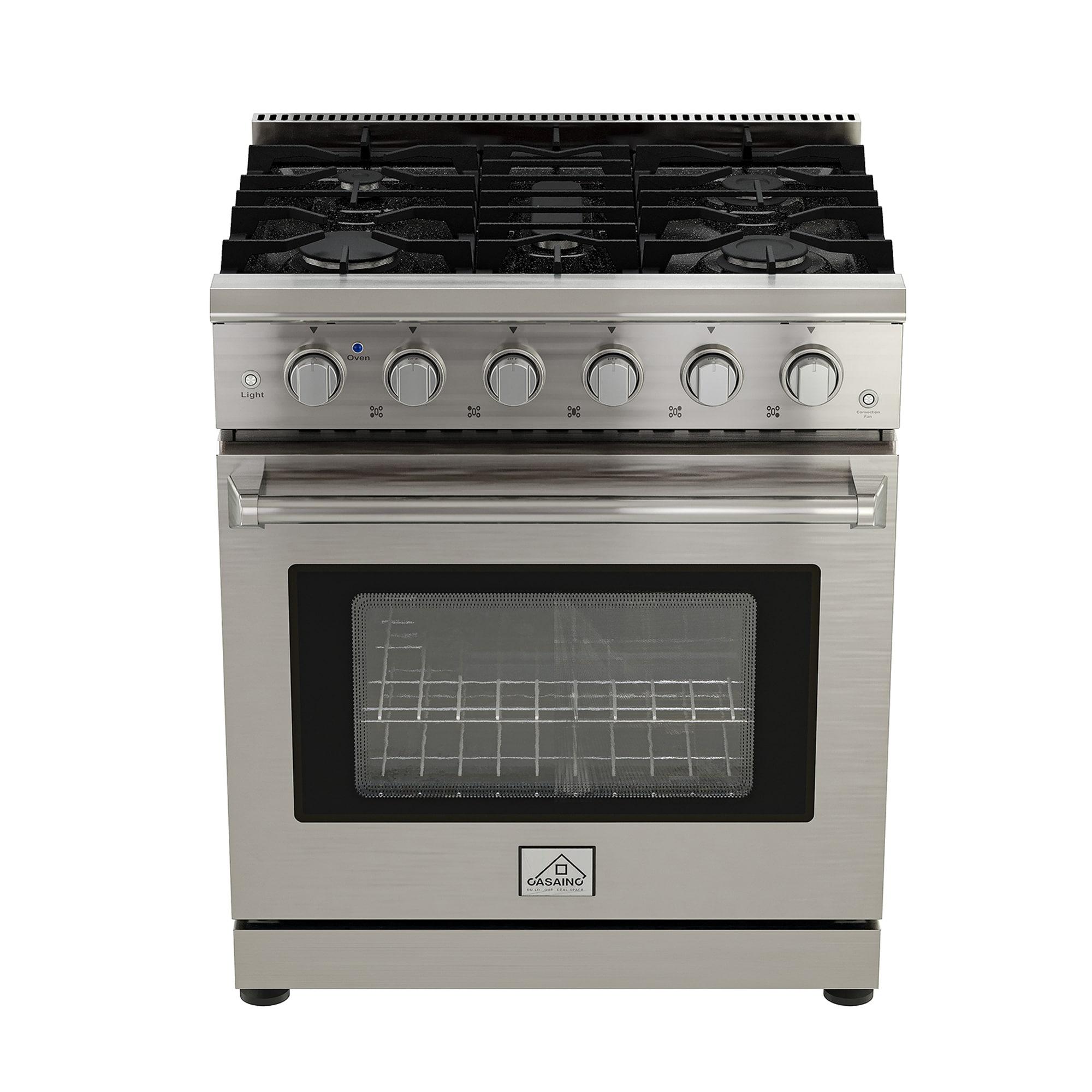 CASAINC CASAINC 30" 4.55 Cubic Feet Smart Natural Gas Freestanding Convection Range CA-HXJ300R