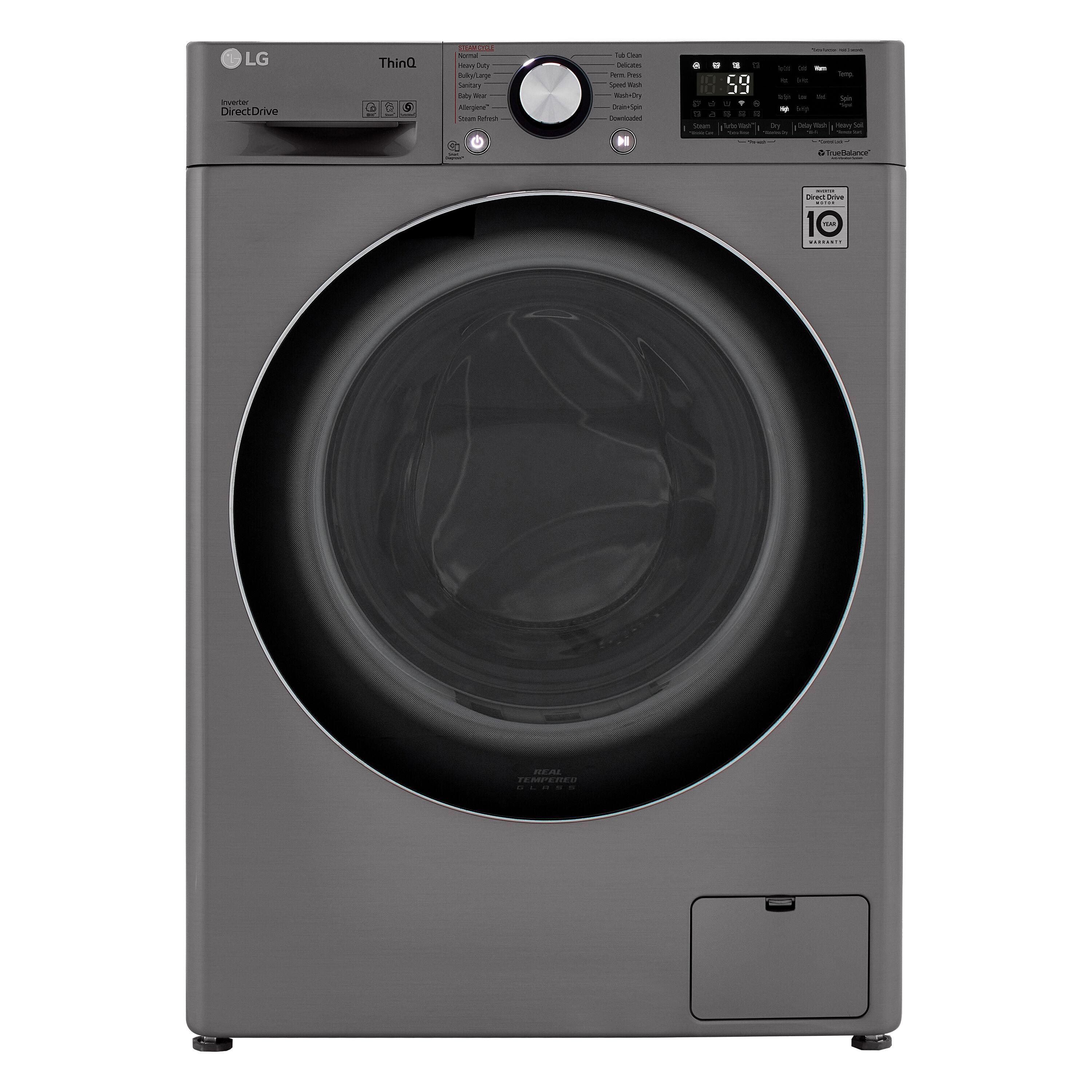 LG LG Smart Wi-Fi Enabled Compact Front Load All-In-One Washer/Dryer Combo with Built-In Intelligence, 2.4 cu. ft. WM3555HVA