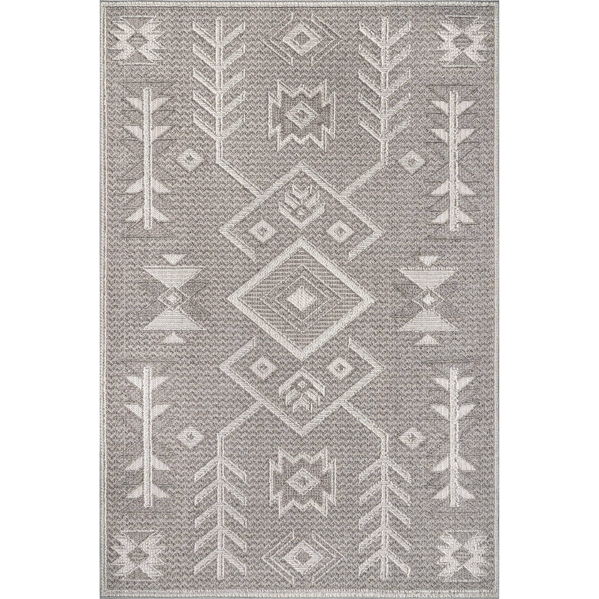 Nuloom Theresa Textured Southwestern Indoor Area Rug - Grey 5x7