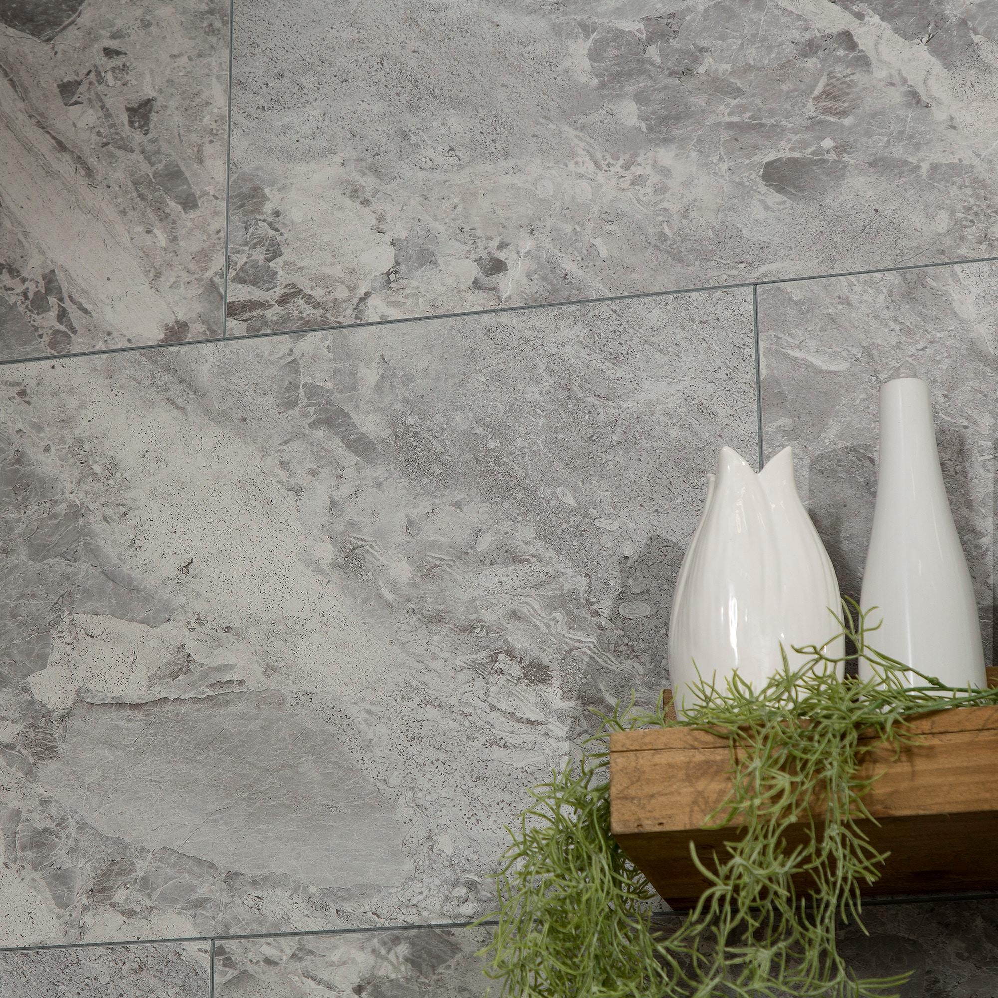 Palisade 25.6 in. x 14.8 in. Interlocking Vinyl Waterproof Wall Tiles
