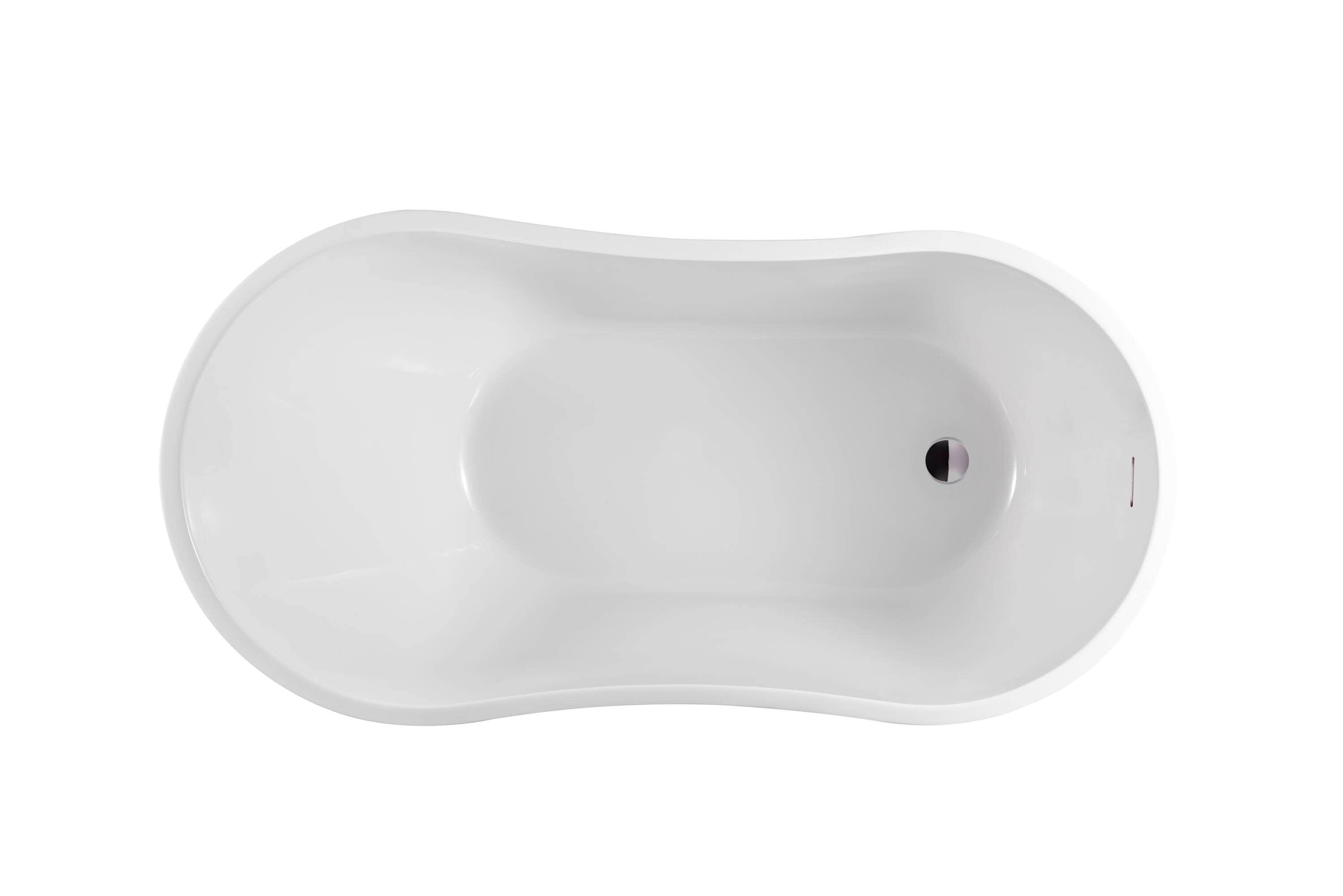 54" X 28" Freestanding Soaking Acrylic Bathtub