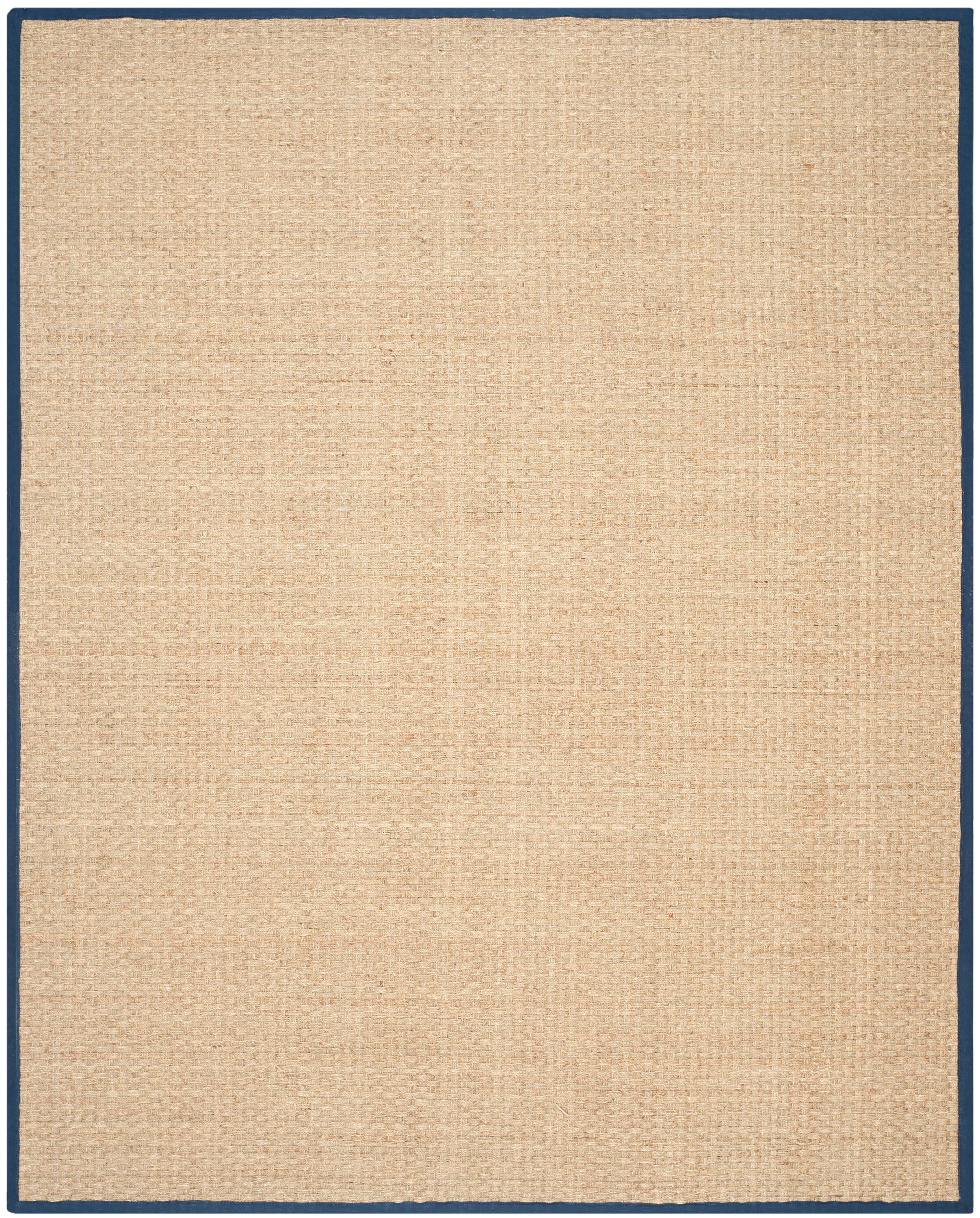 SAFAVIEH Natural Fiber Arbor Border Area Rug, Natural/Blue, 9' x 12'