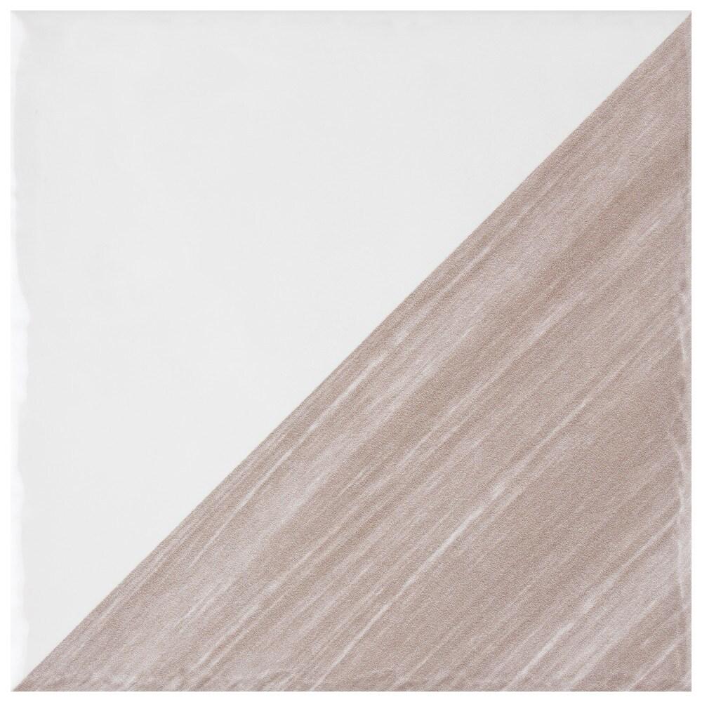 Triangle 6" x 6" Ceramic Patterned Wall Tile