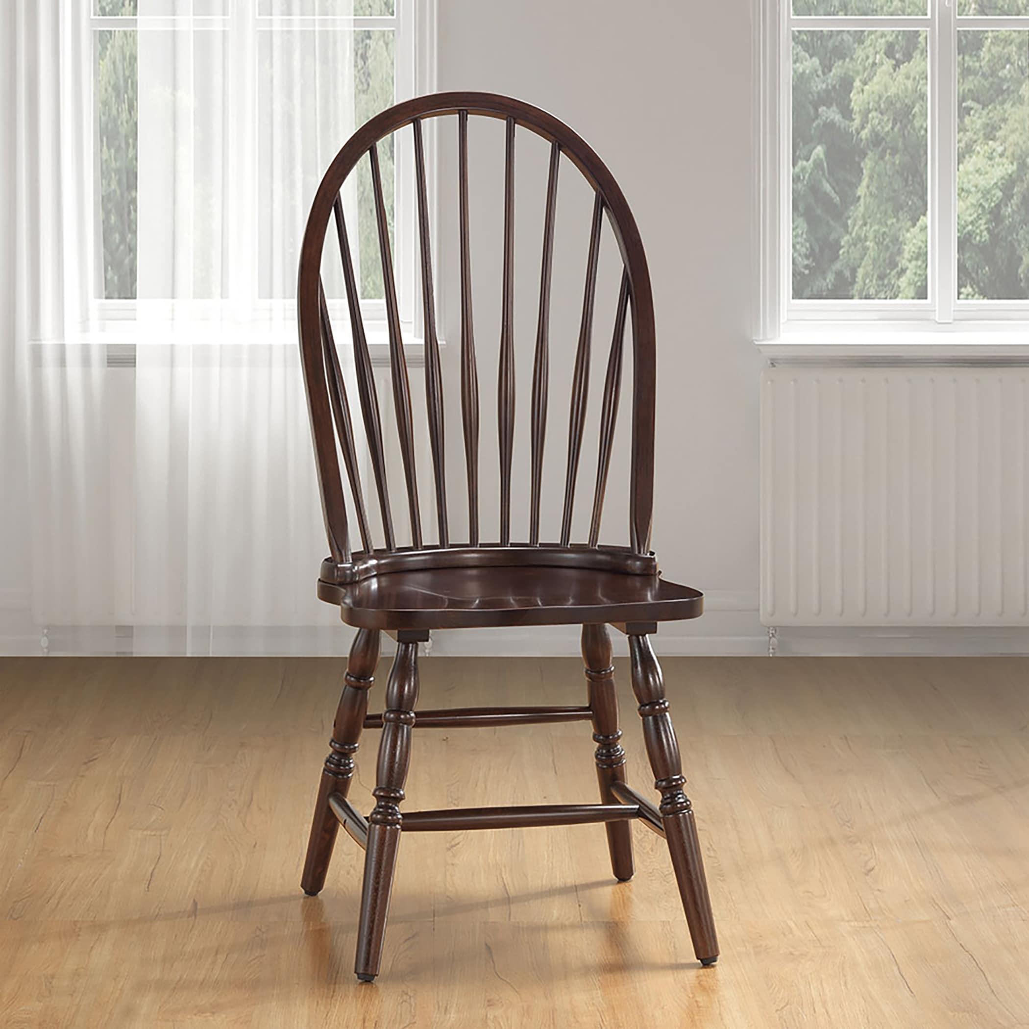 Carolina Living Garner Windsor Chair Espresso Brown: Solid Wood, Armless, 300 lbs Capacity
