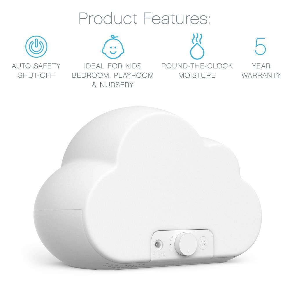 Pure Enrichment MistAire Cloud Ultrasonic Cool Mist Humidifier and Mood Light: Kids' Bedroom, Adjustable, Quiet, 24hr Run