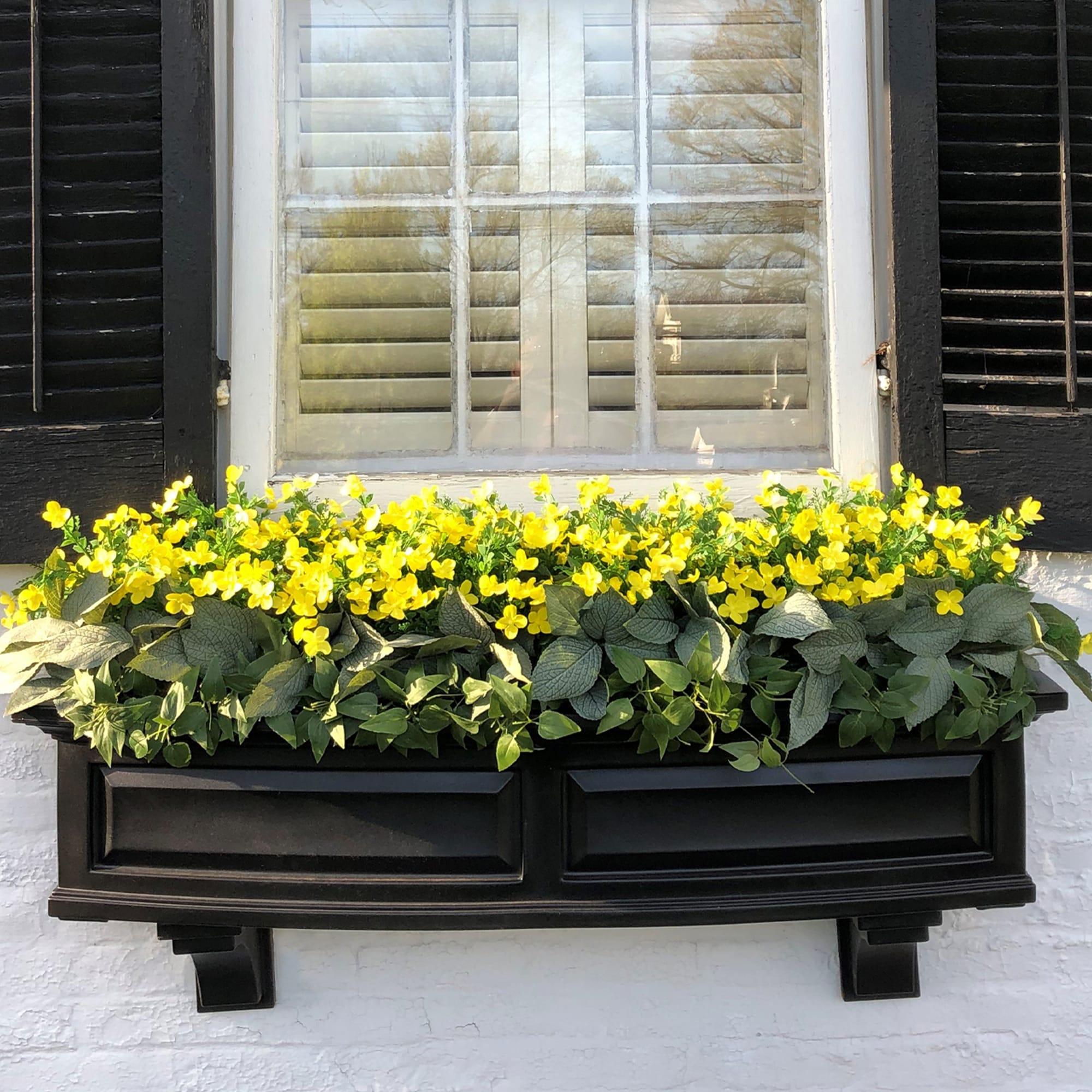 Nantucket Resin Window Box with Water Reservoir