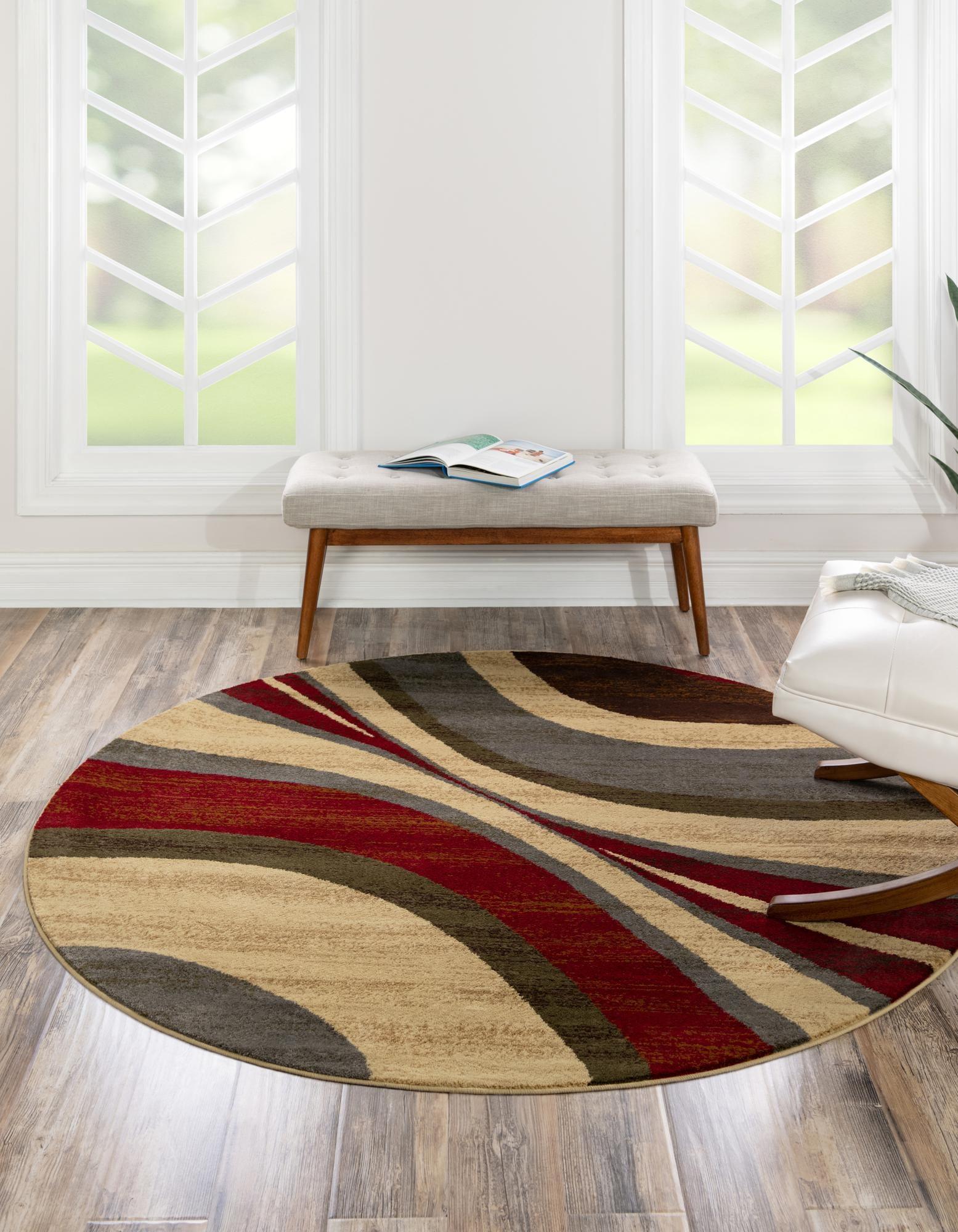 Unique Loom Ivetta Abstract Beige Area Rug