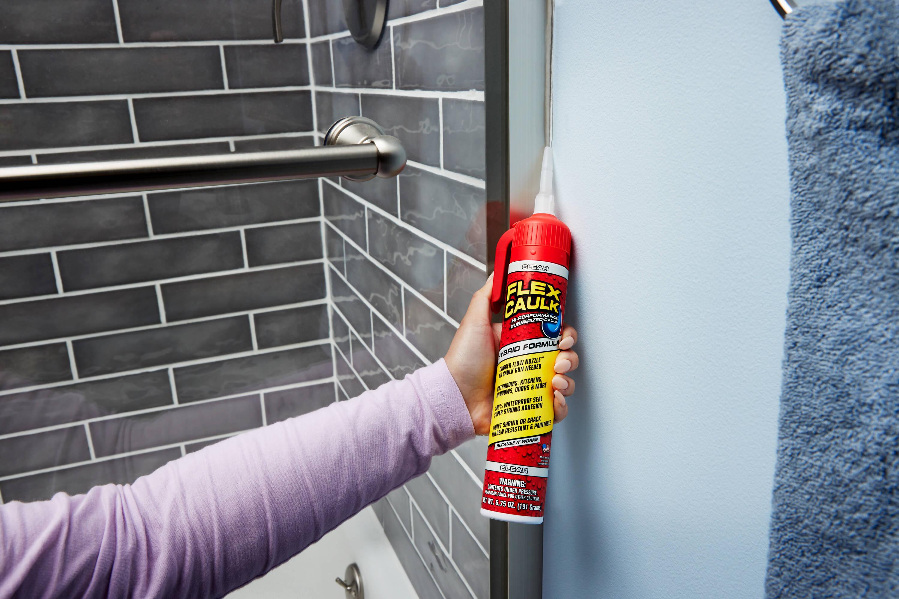 Flex Caulk All Purpose Clear 9 oz Pressurized Can, Trigger Flow Nozzle, No Caulk Gun Needed