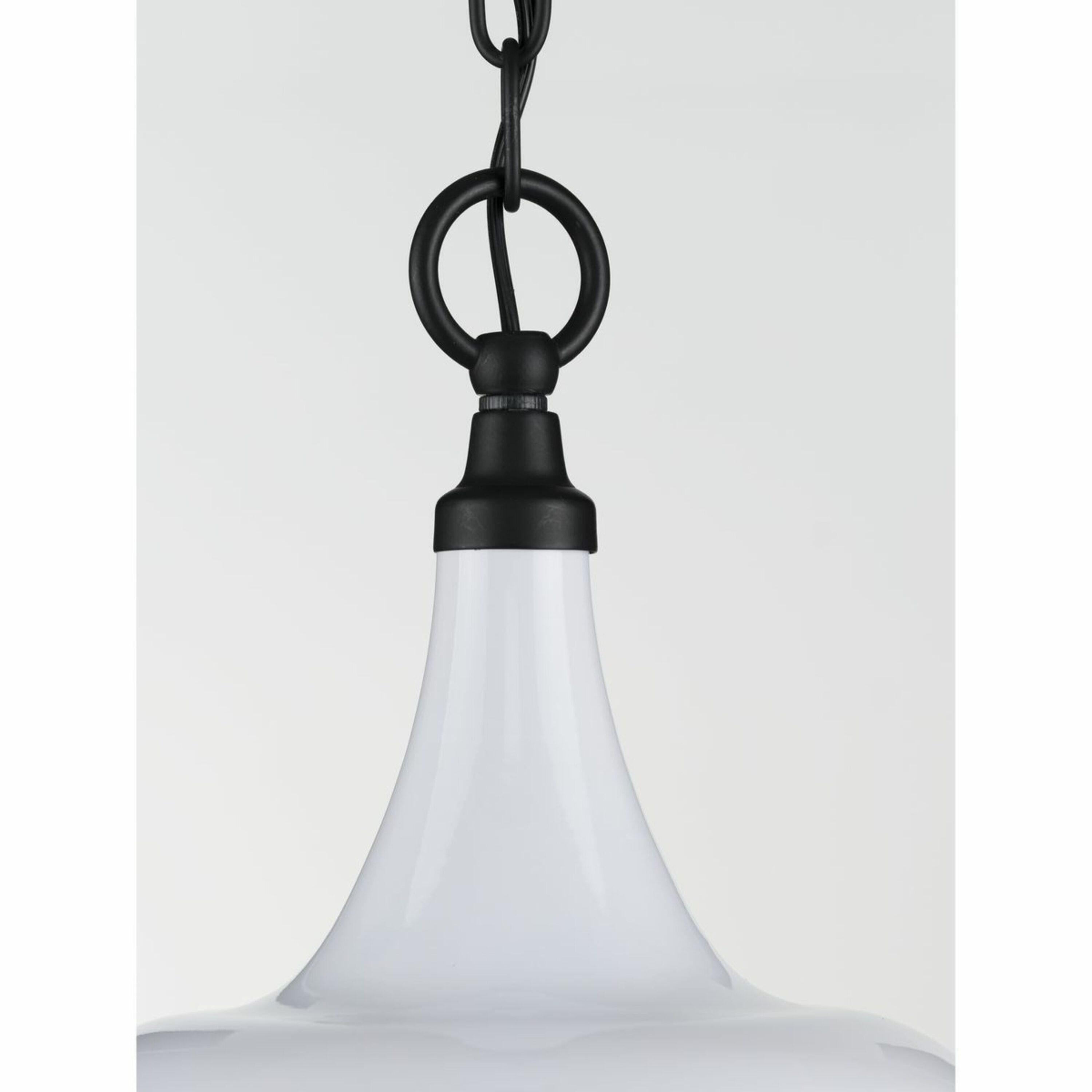 Progress Lighting Bastille Collection 1-Light Mini-Pendant, Steel, White Finish, Country Basket Shade