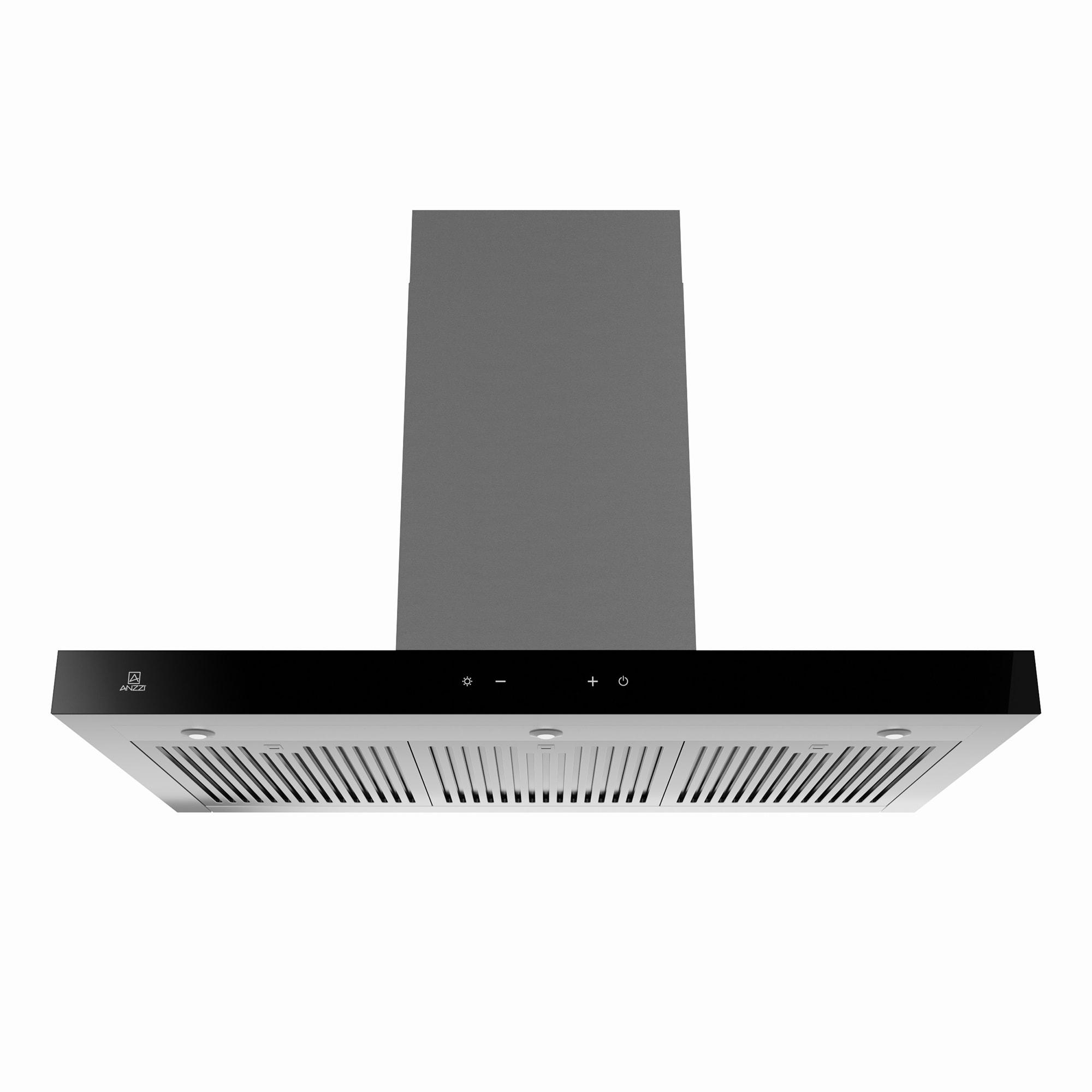 36" Stainless Steel Wall Mount Range Hood With Gesture Sensing & Touch Control Panel, 600 CFM Power, And Dual LED Lights