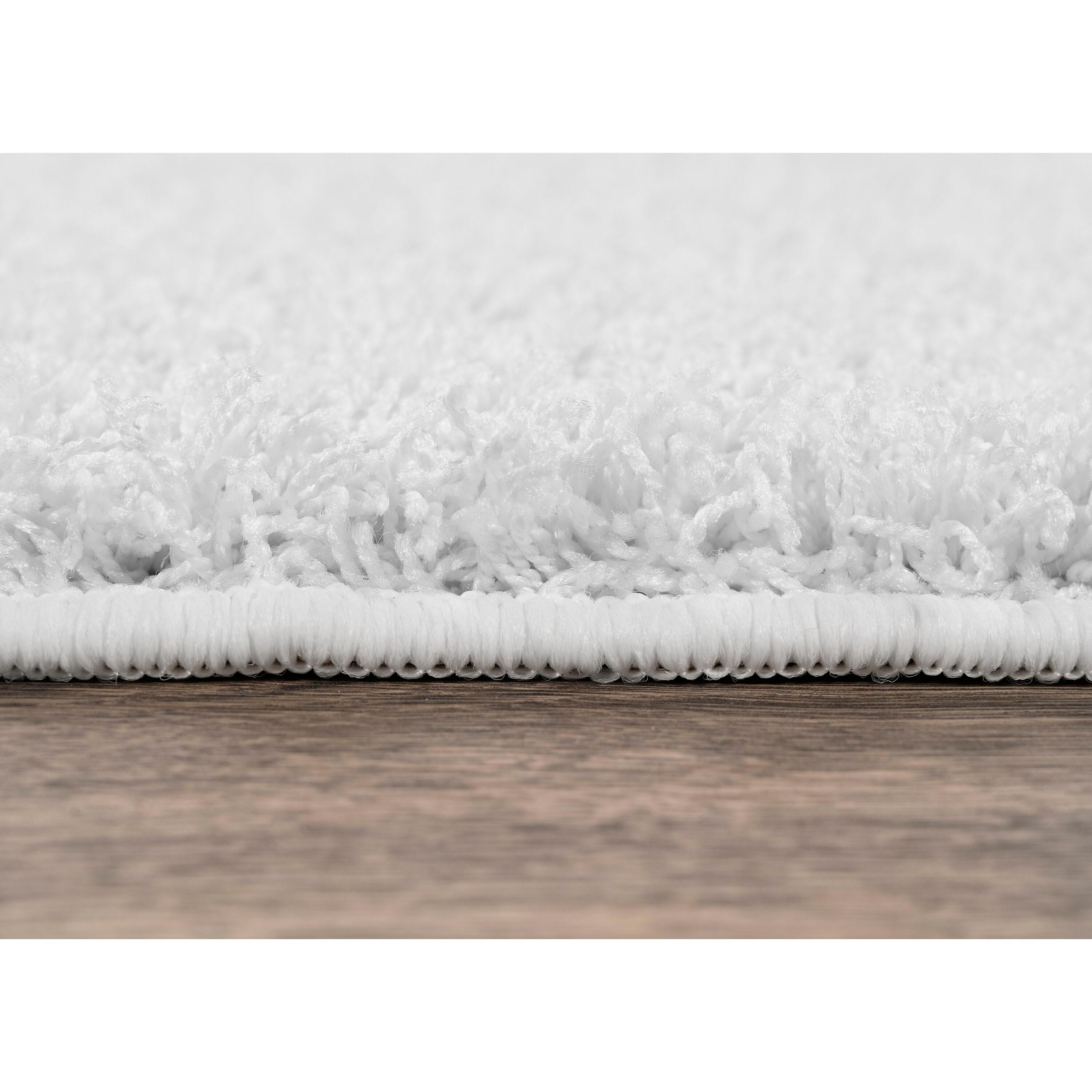 Garland Rug Southpointe Shag Polypropylene White Indoor Area Rug, 5' x 7'