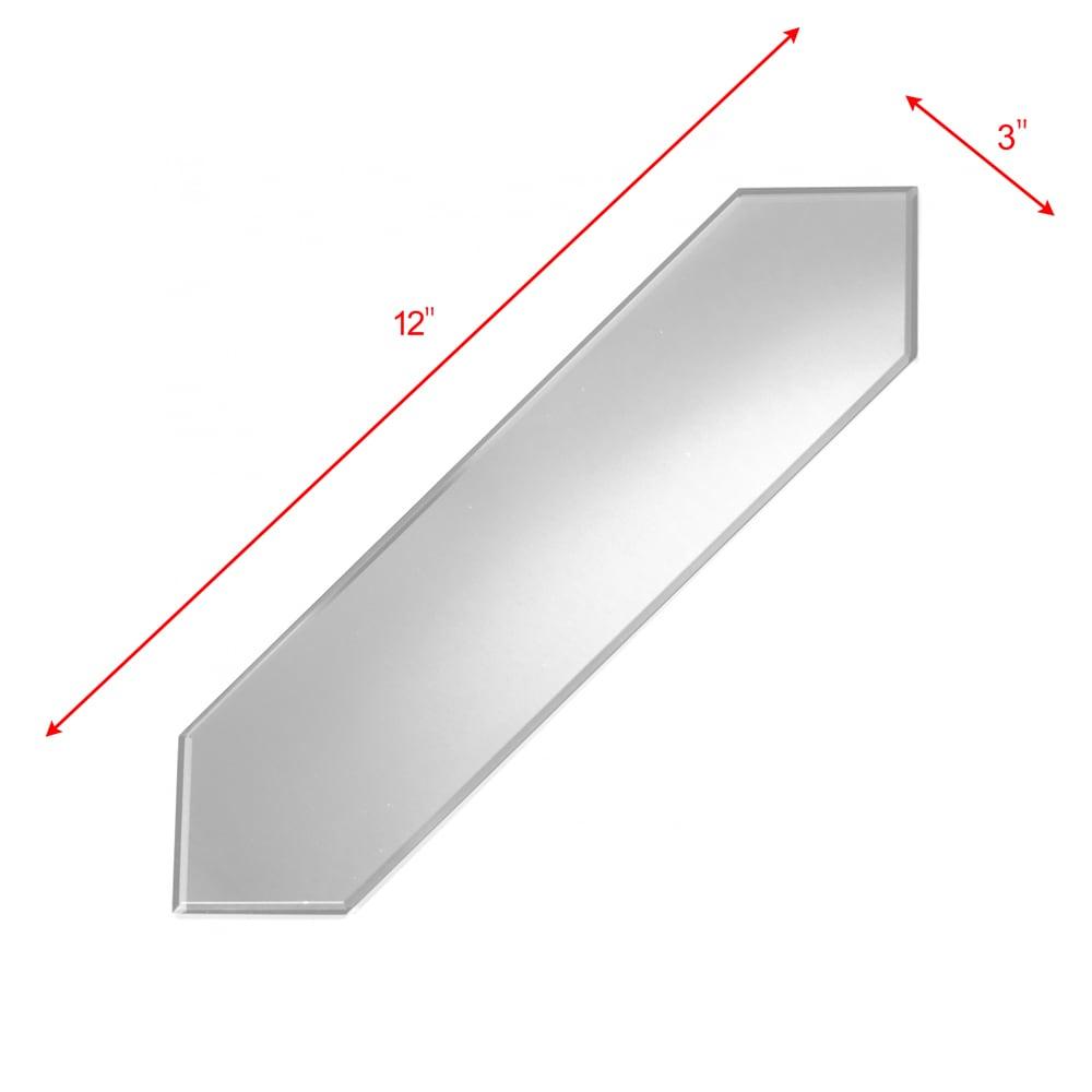 Abolos Reflections Matte 3" x 12" Beveled Glass Tile