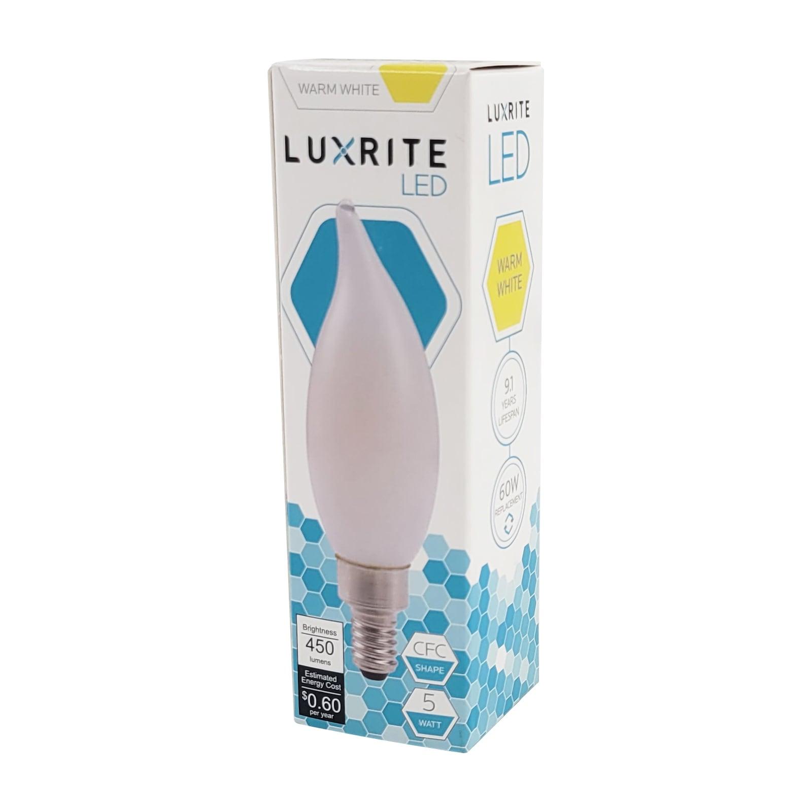 5 Watt (60 Watt Equivalent), CA11 LED, Dimmable Light Bulb, Warm White (2700K) E12/Candelabra Base