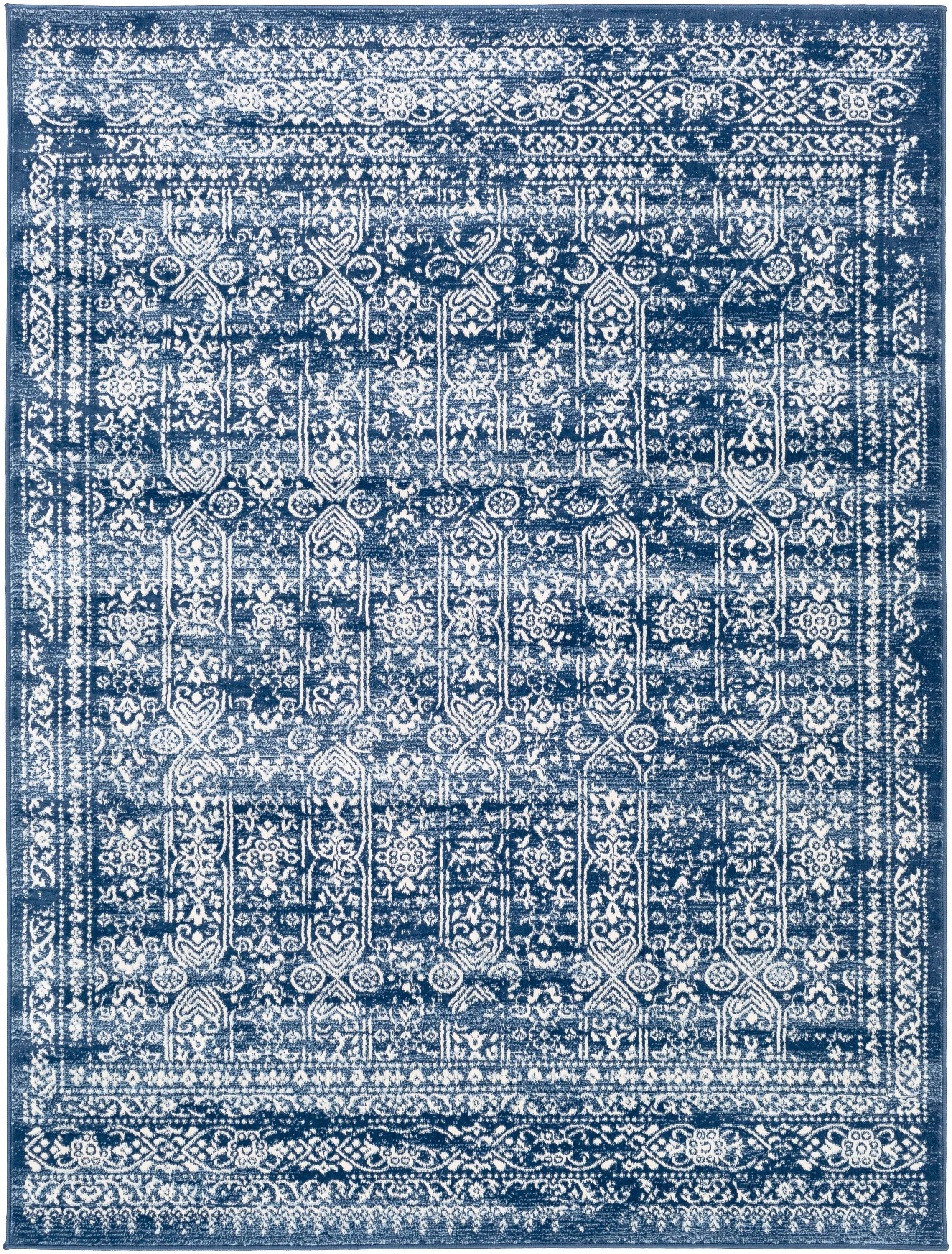 Livabliss Roma Vintage Oriental Area Rug,5'3" x 7'1",Dark Blue