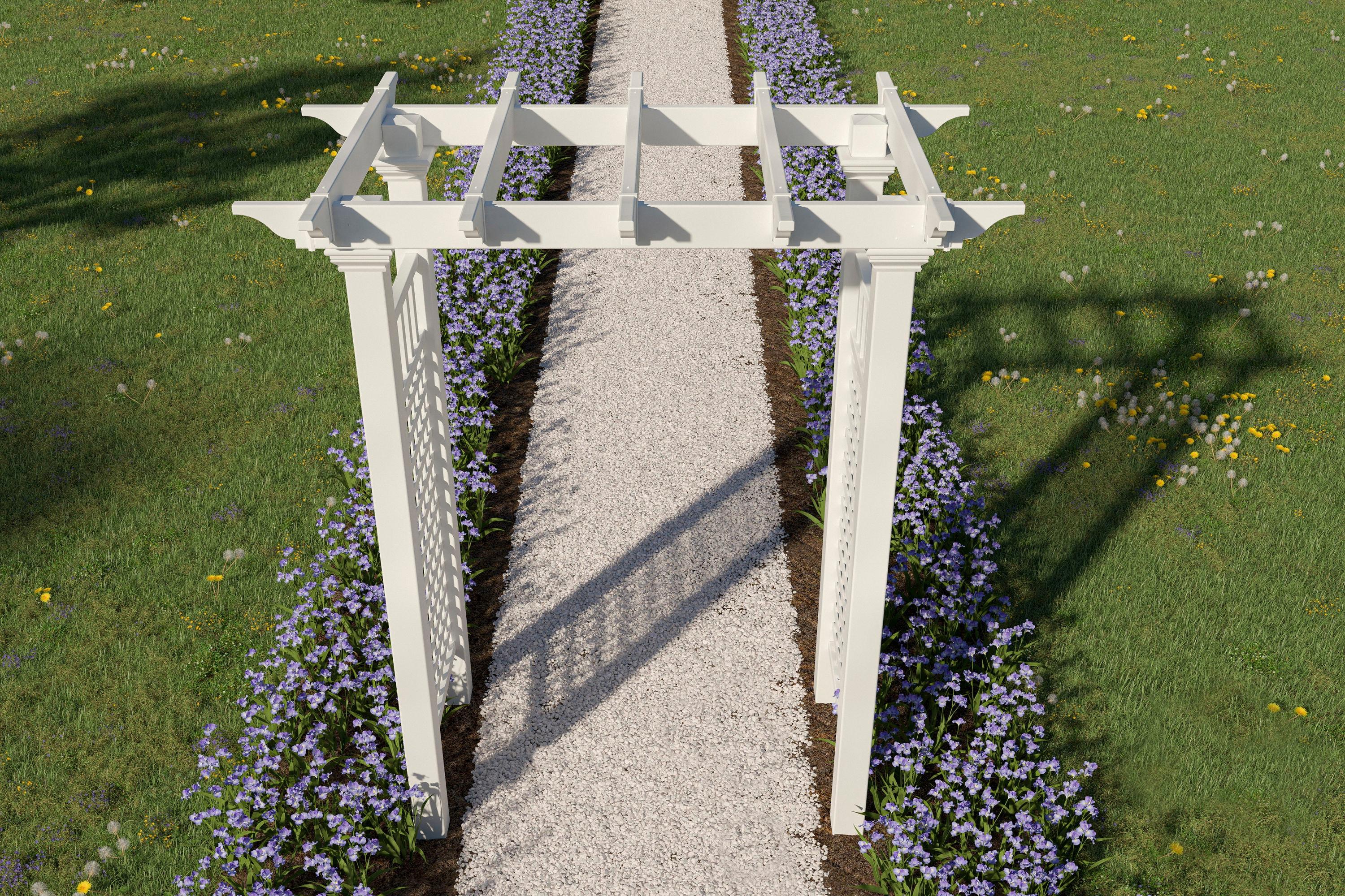 Fairfield White Vinyl Traditional Garden Arbor