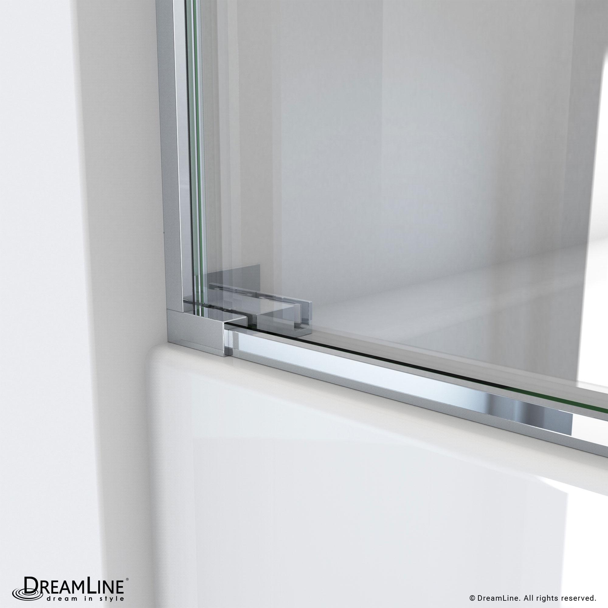 Essence 56" W x 60" H Reversible Frameless Tub Door with ClearMax™ Technology