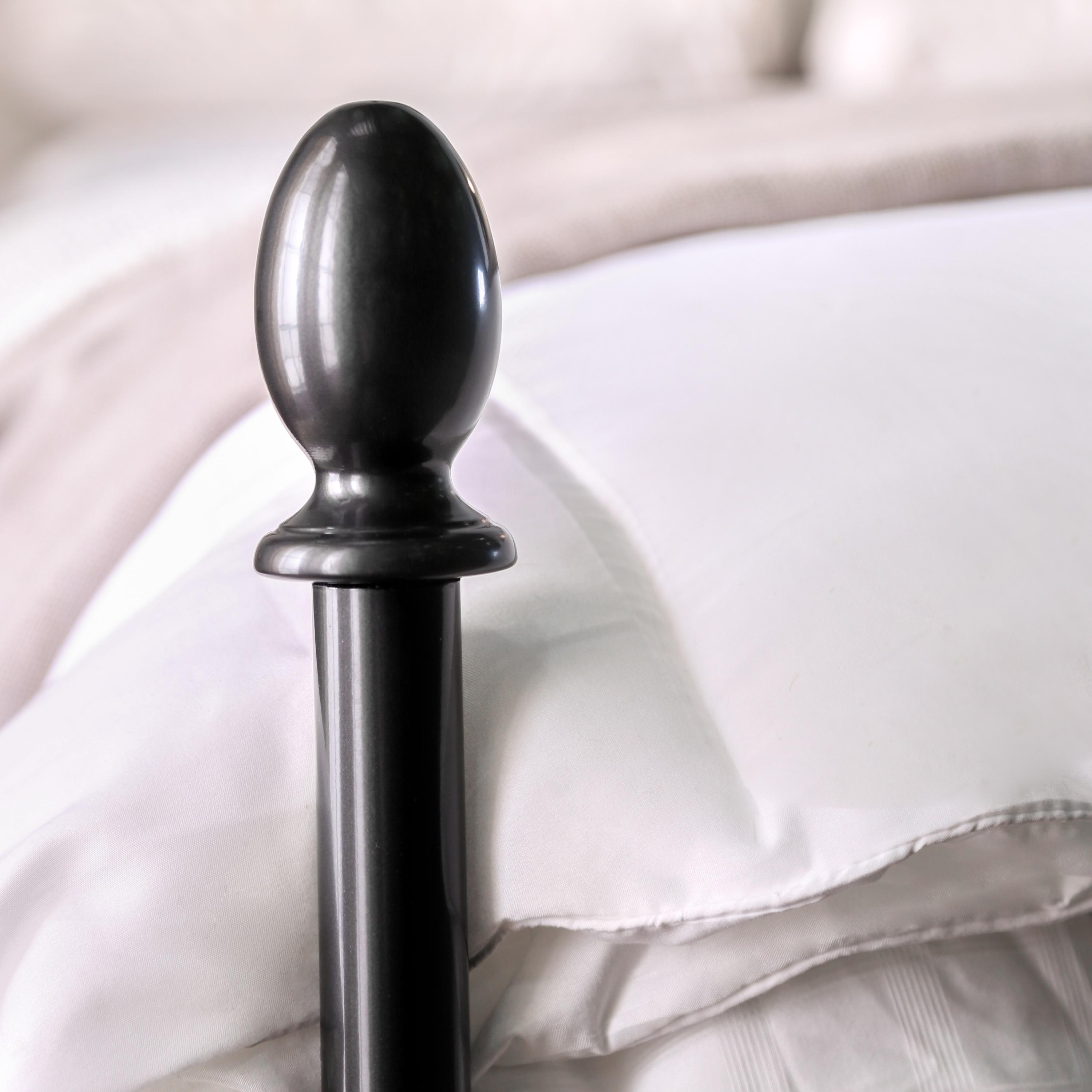 Blakesburg Upholstered Metal Four Poster Bed