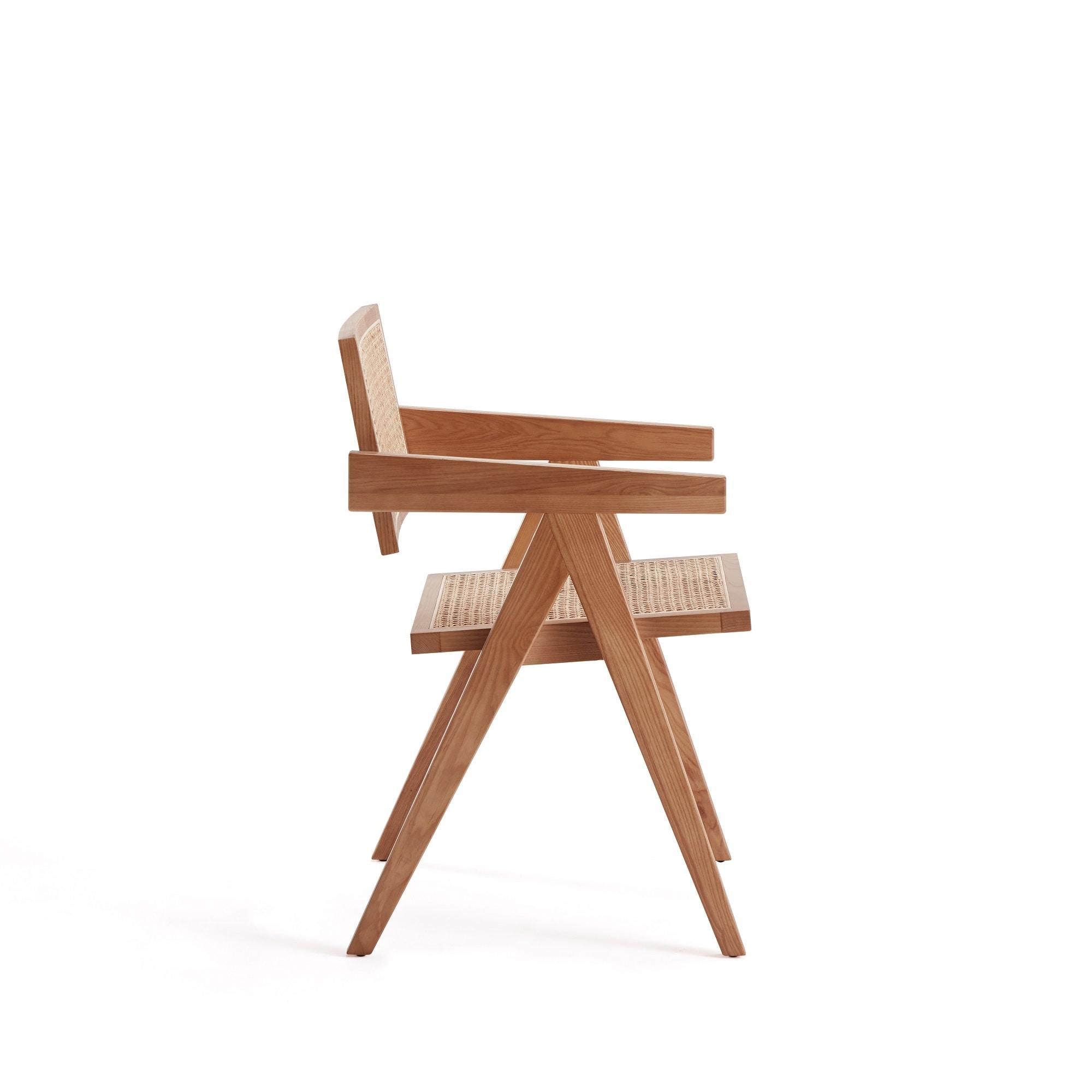 Winston Porter Hamlet 18.11'' H Ash Solid Wood Cane Back Armchair