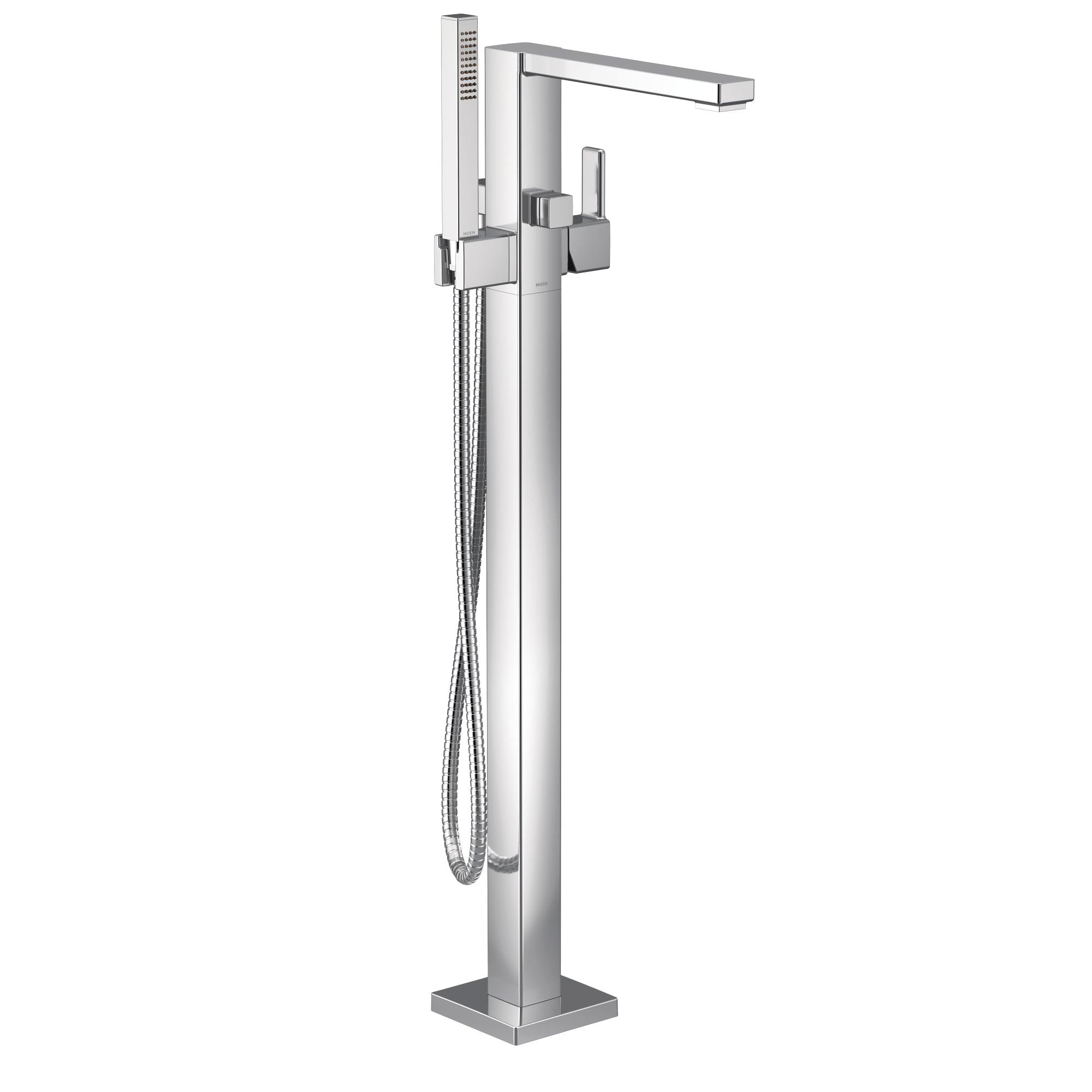 90 Degree Single Handle Floor Mounted Tub with Handshower