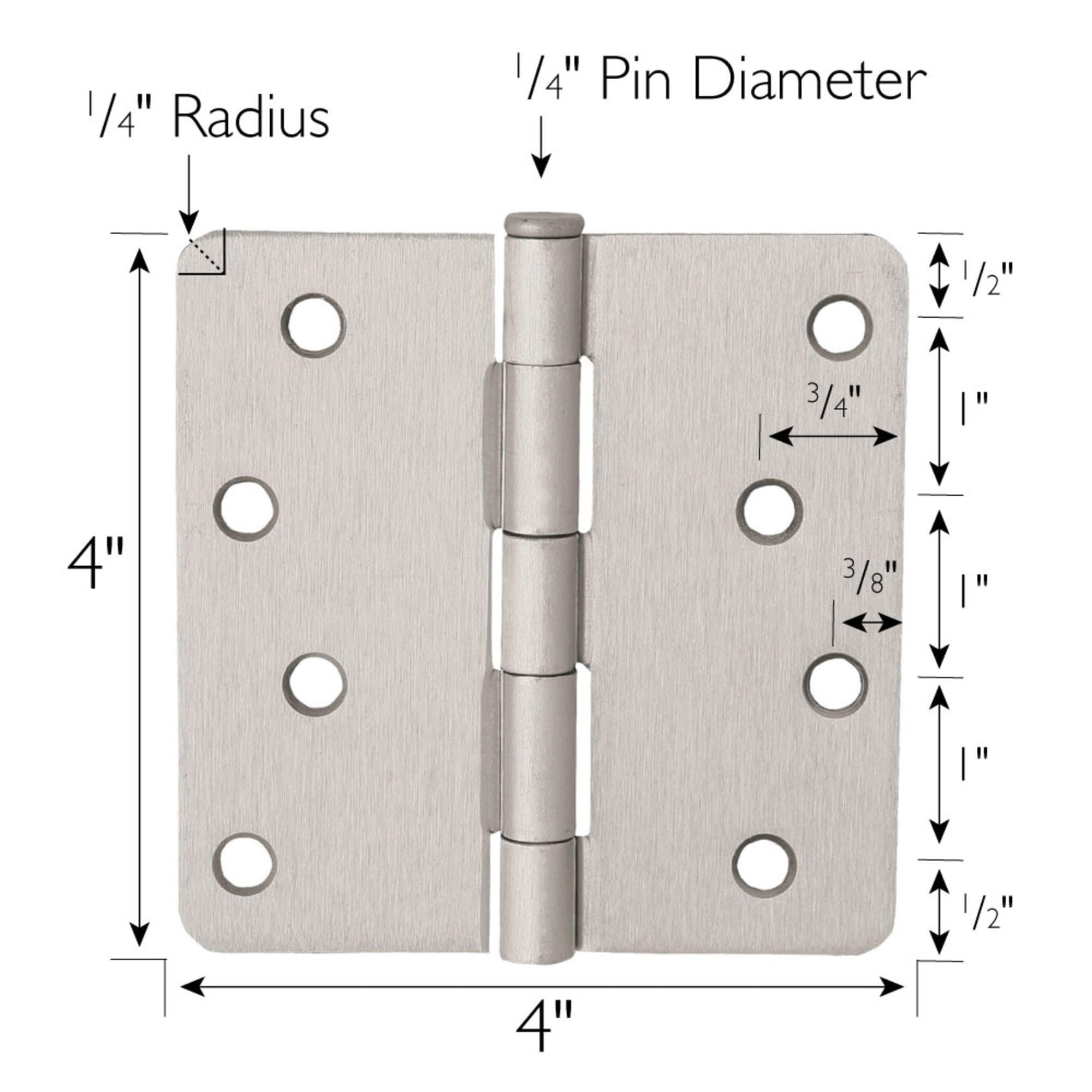 Design House 4" H x 4" W Butt Bearing Door Hinges (Set of 10)