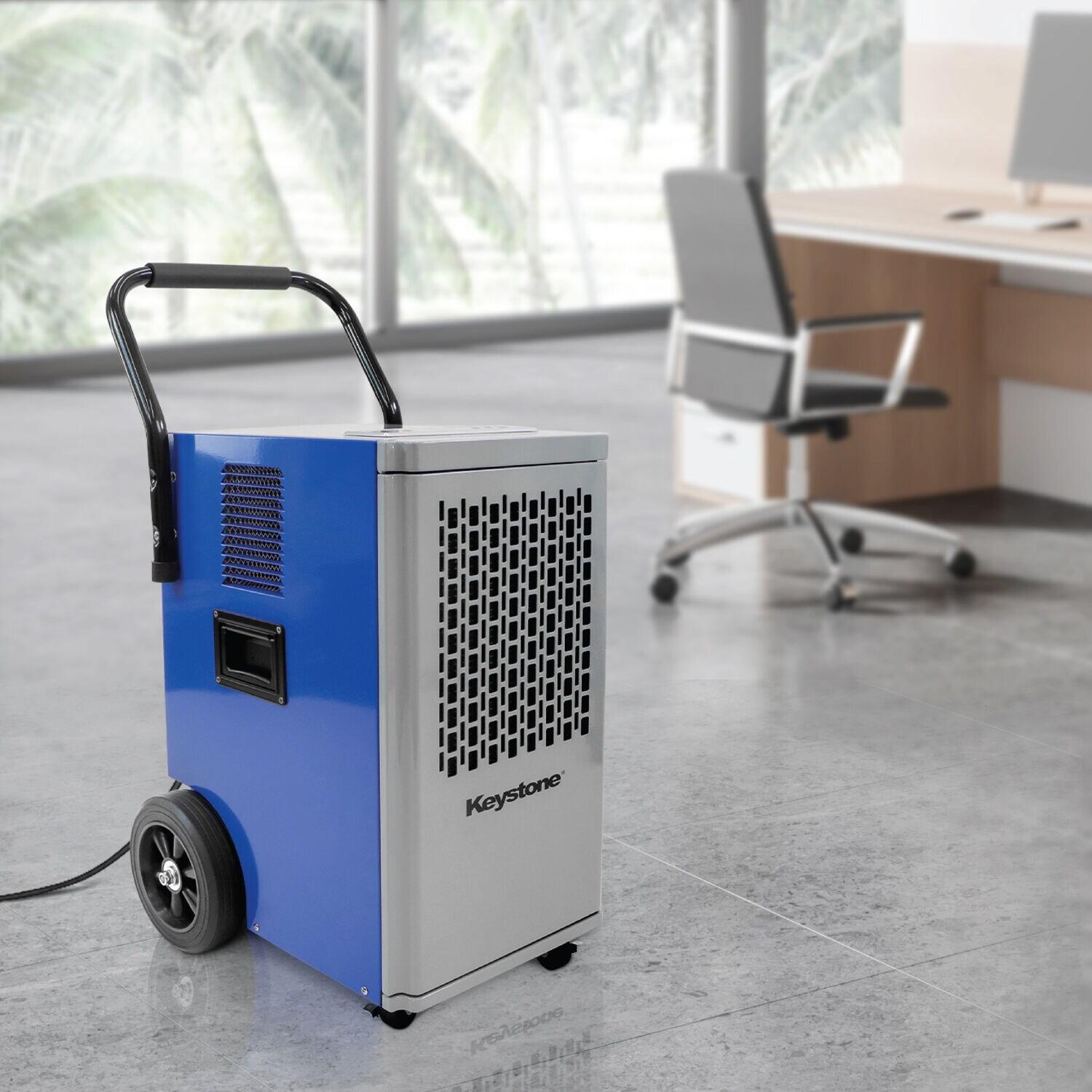 Keystone 110 Pints Commercial Dehumidifier for Rooms up to 2000 Sq. Ft.