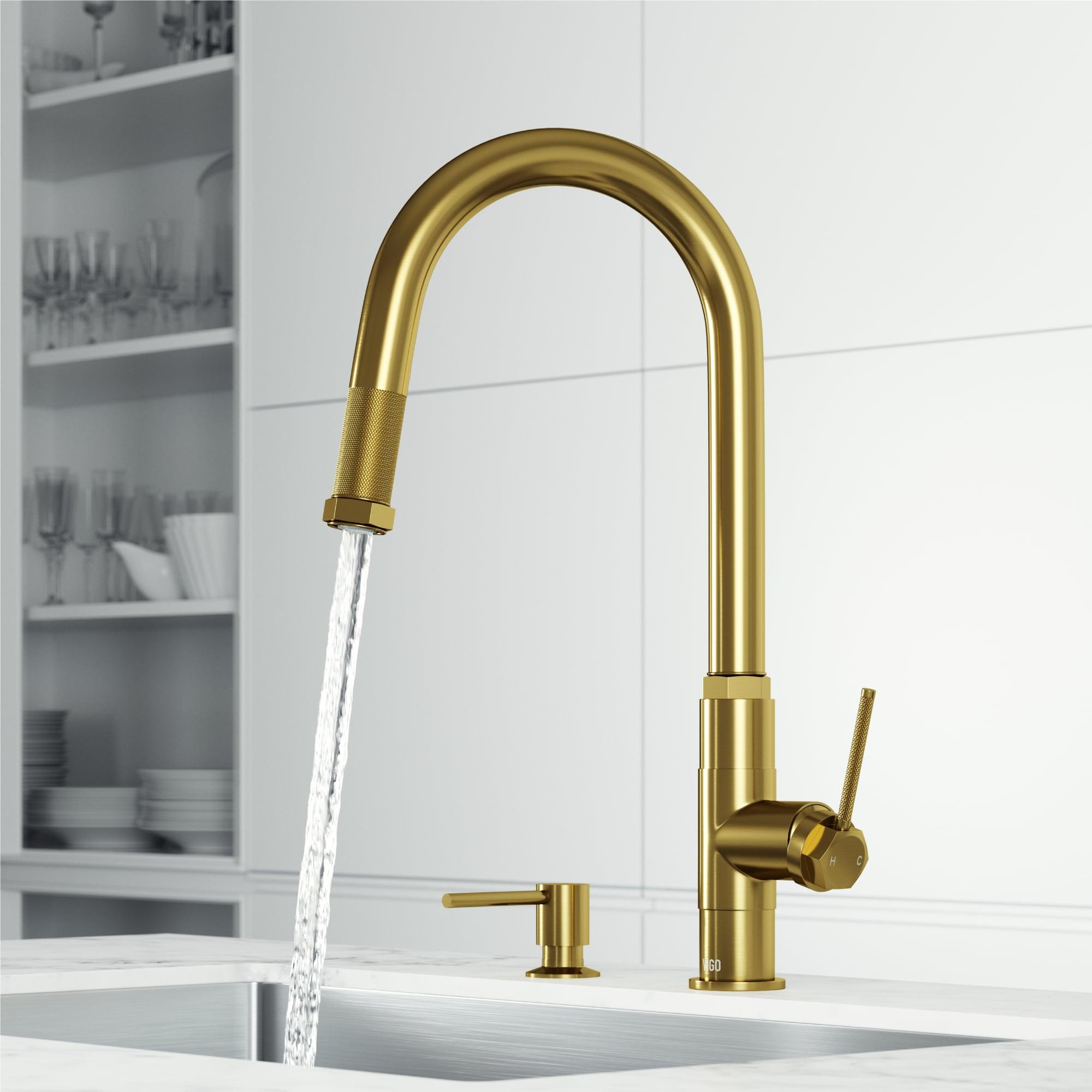 Hart 18 H 1-handle Pull-Down Kitchen Faucet and Soap Dispenser