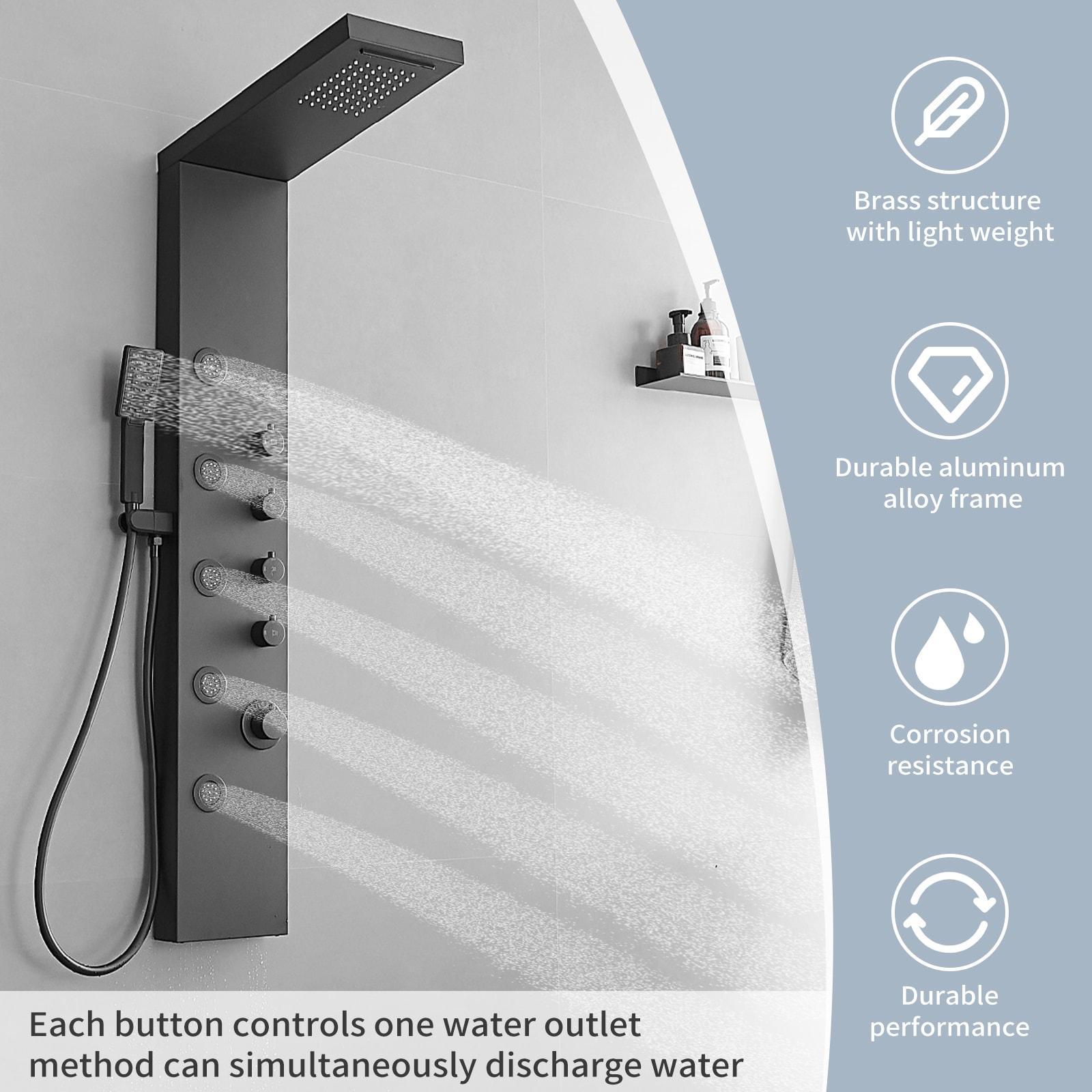 52'' Shower Panel with Fixed Shower Head