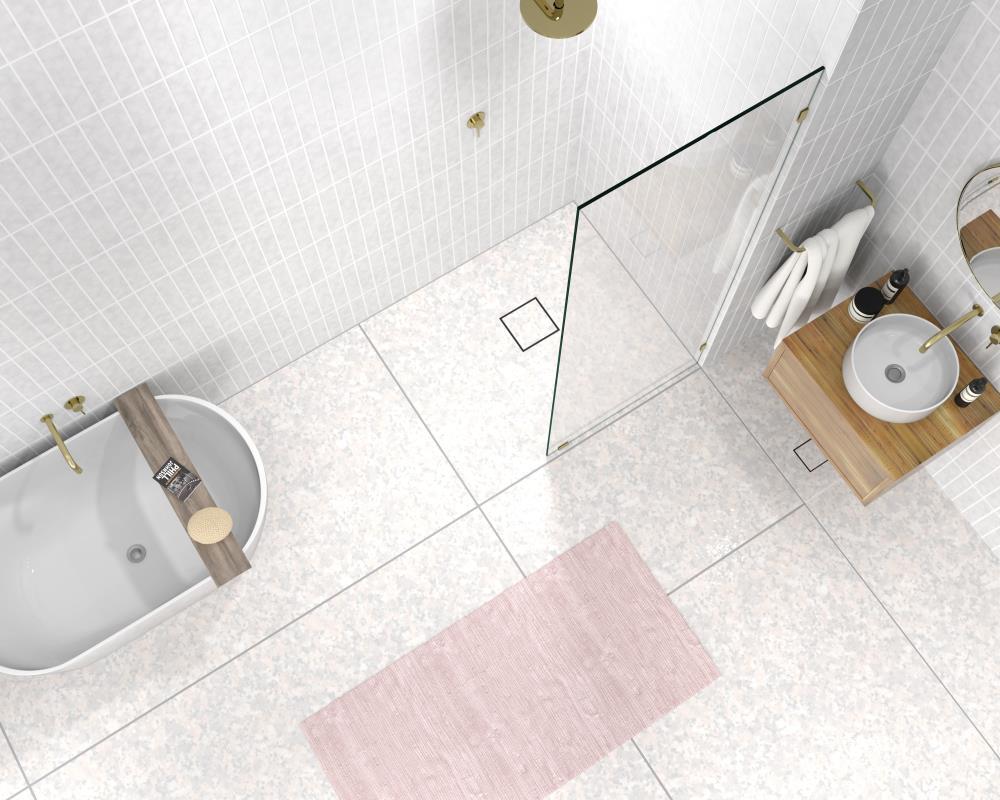 Vela 30 in. x 78 in. Fully Frameless Single Fixed Shower Panel