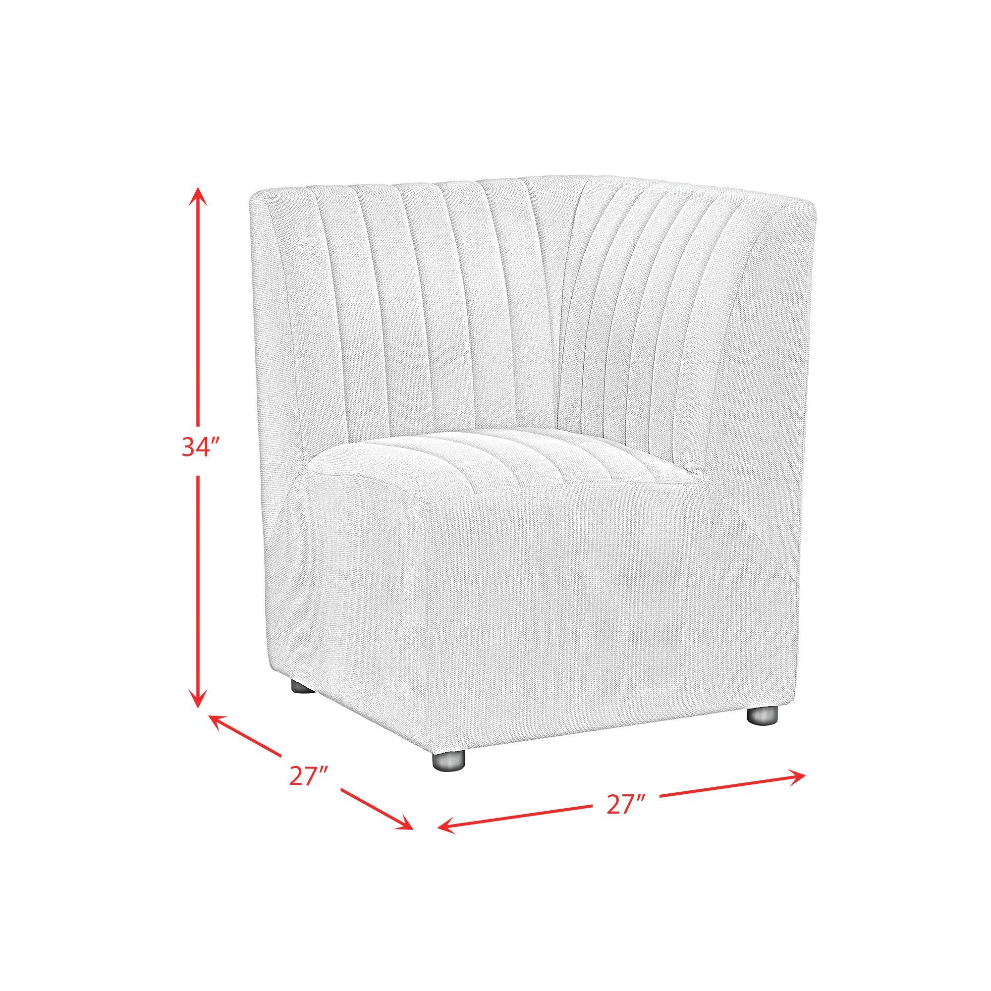 Picket House Furnishings Rizzo Dining Corner Chair in Beige Linen