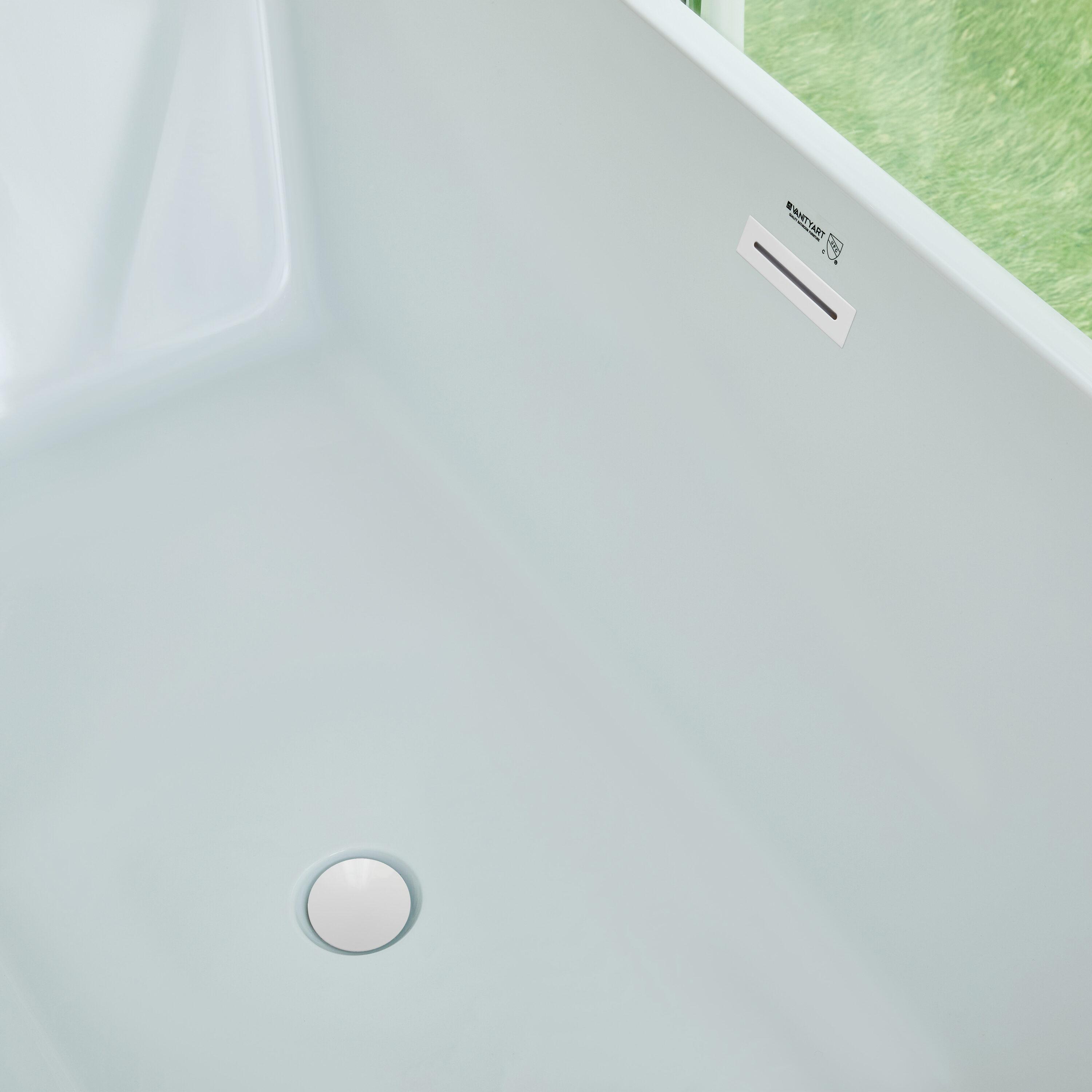 Chloe 59" x 30" Freestanding Soaking Bathtub