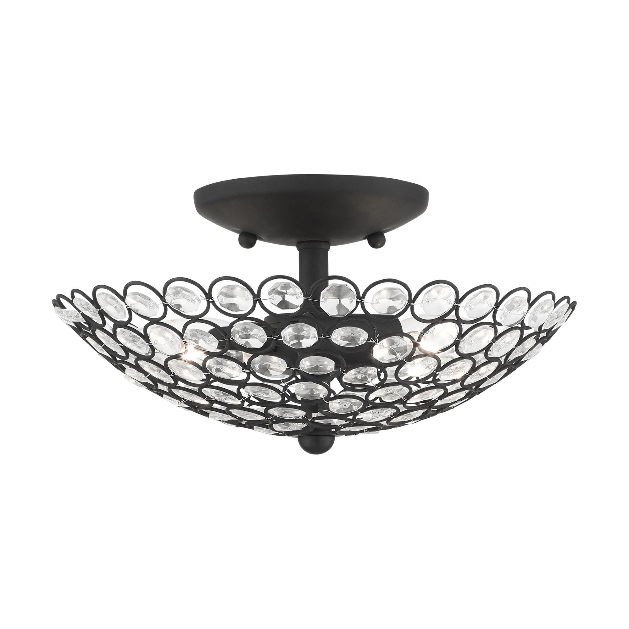 Livex Lighting - Cassandra - 2 Light Semi-Flush Mount in Glam Style - 11 Inches